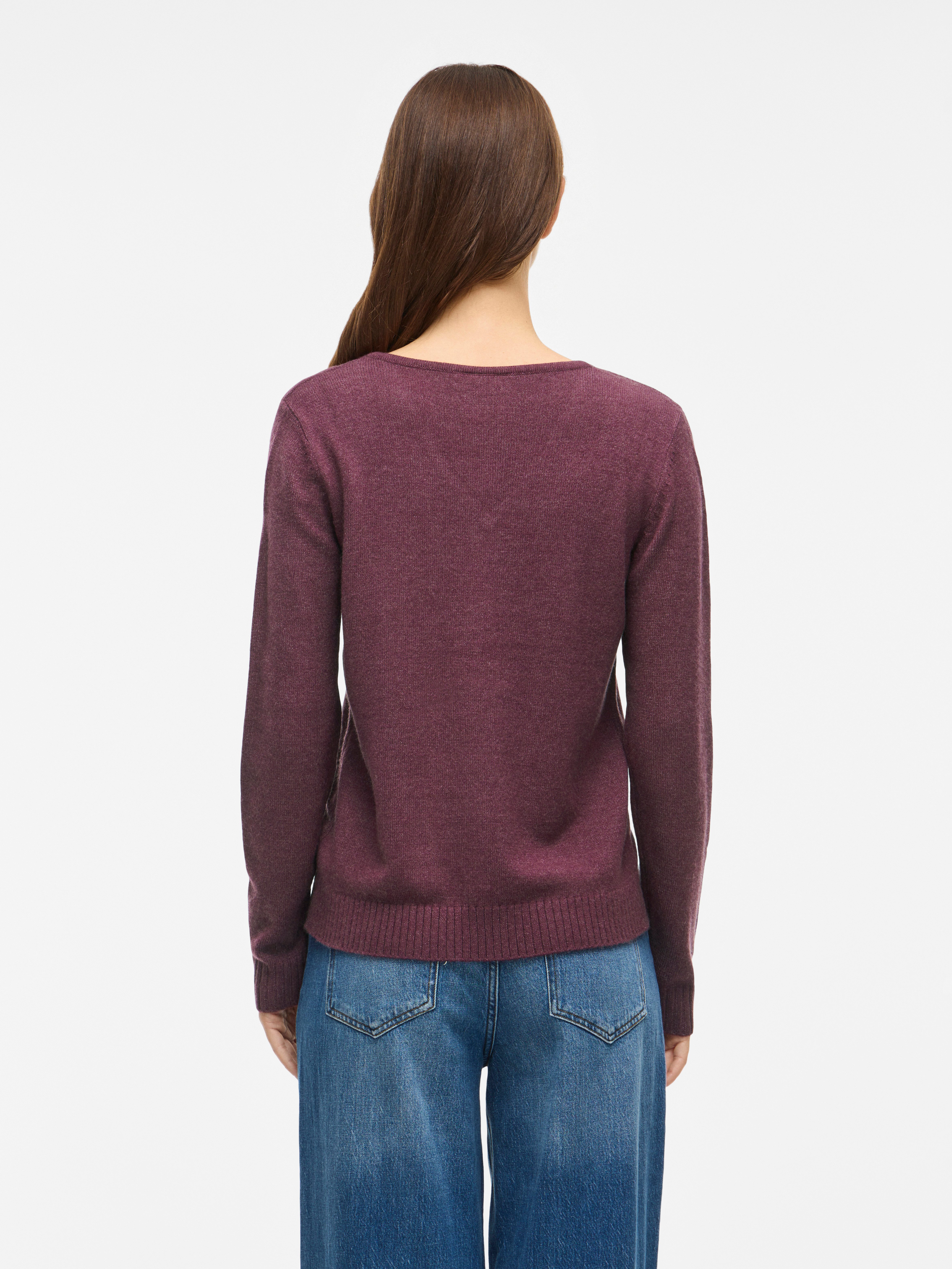 Vila V-Ausschnitt-Pullover VIRIL V-NECK L/S KNIT TOP - NOOS günstig online kaufen