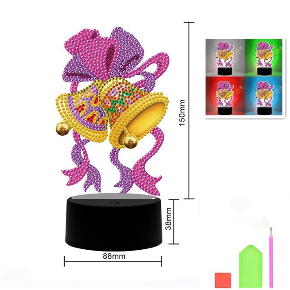 XDOVET Kreativset Geschenk Bastelset Kreativ, Geschenke 5-12 Lampe Spielzeug Deko Basteln Painting Nachtlicht mit für Mädchen Jahre,Diamond LED, Kinder