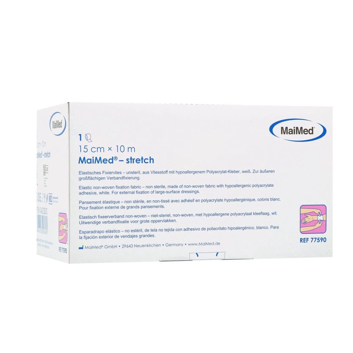 MaiMed Wundpflaster MaiMed stretch Fixiervlies elastisch selbstklebend 15 cm x 10 m