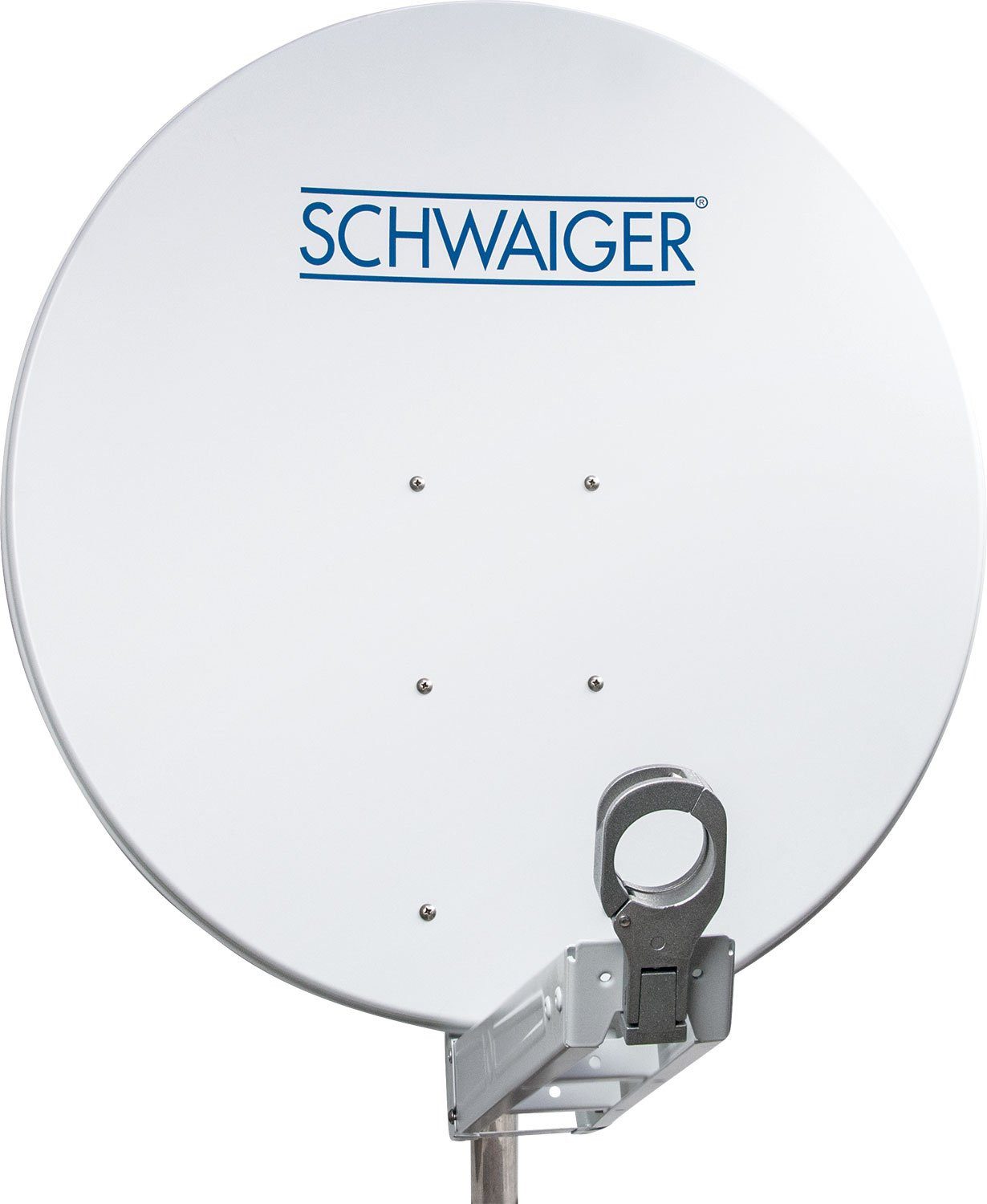 Schwaiger SPI085PW 011 Sat-Spiegel (85 cm, Aluminium, hellgrau)