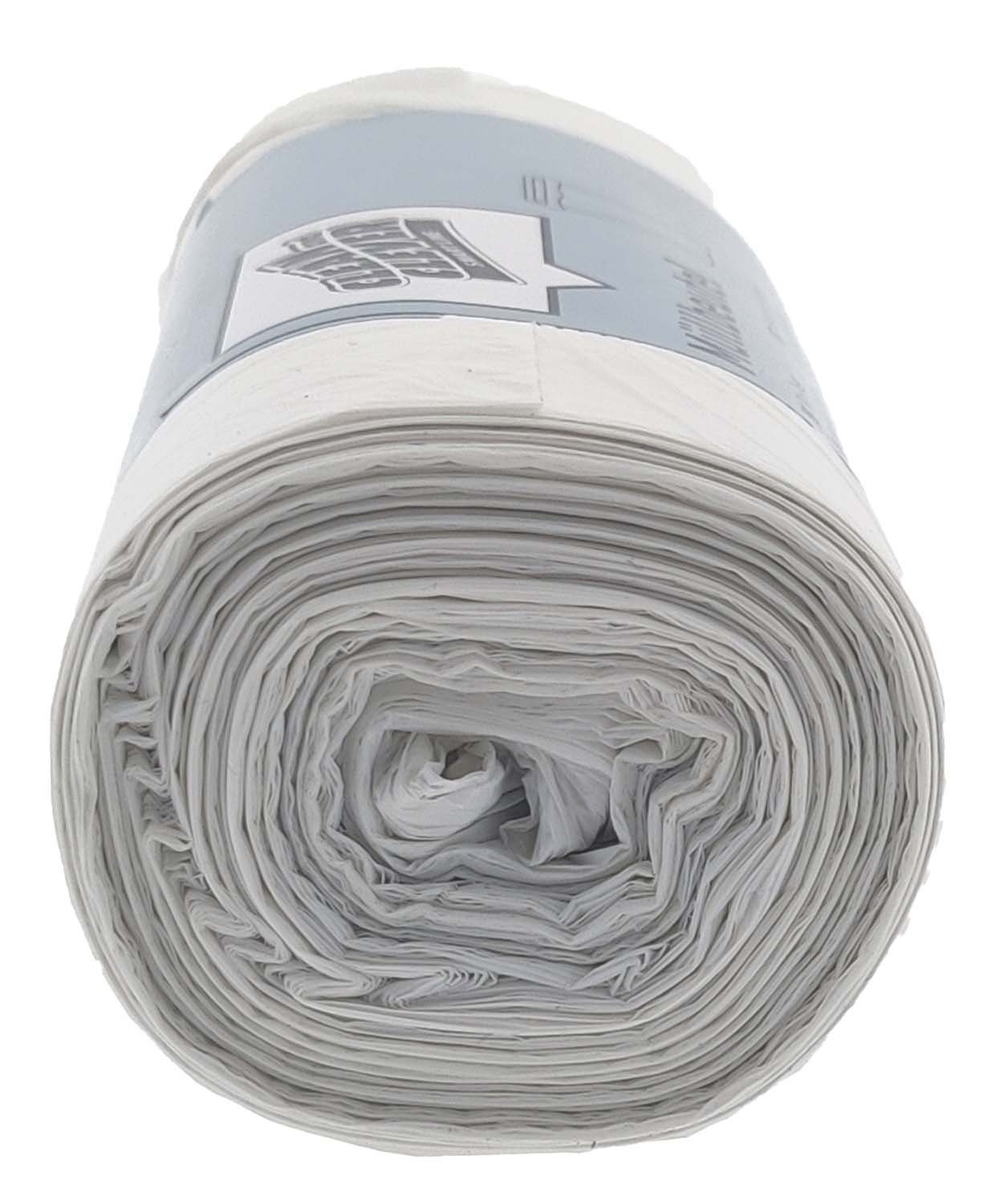 CLEAN and CLEVER Müllbeutel 1000 Müllbeutel 60L weiß – Robuste Abfallsäcke, Zubehör für handelsübliche Mülltonnen oder Abfalleimer, Mülltüten Abfalltüten Abfallbeutel Müllsäcke Polybeutel