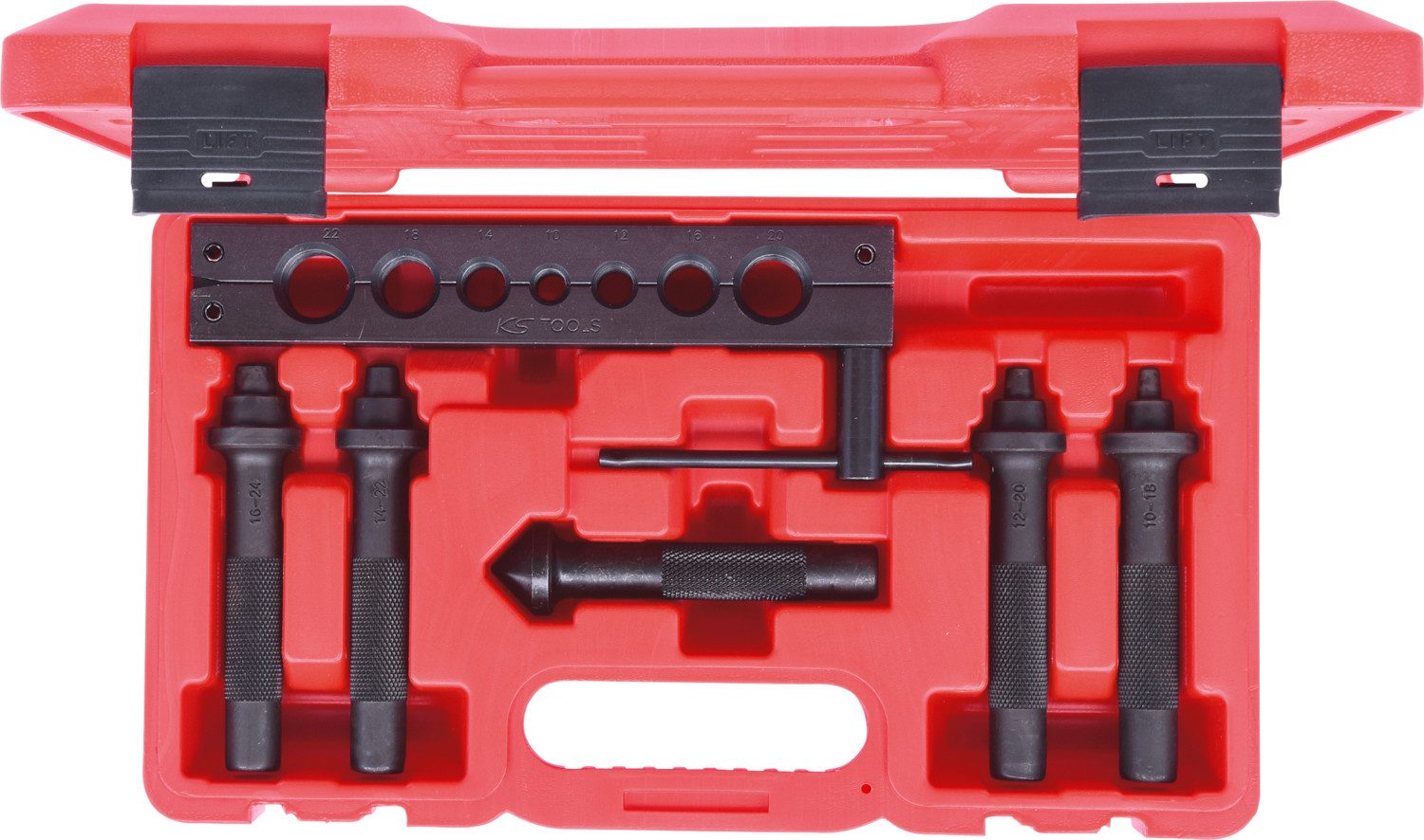 KS Tools Radmutternschlüssel Bördel-Satz 10-22mm, 6-tlg (122.2201)