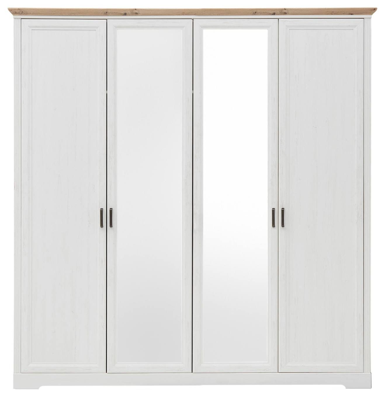 Schlafkontor Kleiderschrank Kleiderschrank Schlafzimmerschrank JASMIN 4-trg Pinie weiß Nachbildung