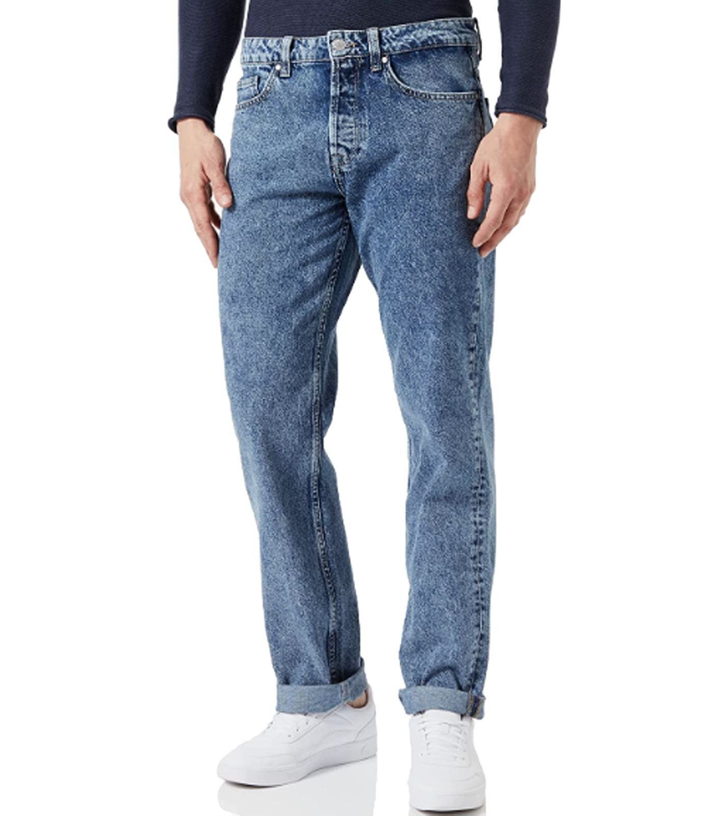 ONLY SONS weit & Loose Fit ONLY Hose Stoffhose 22022399 Mittel-Blau geschnittene SONS & Edge Freizeit-Hose Jeans Herren