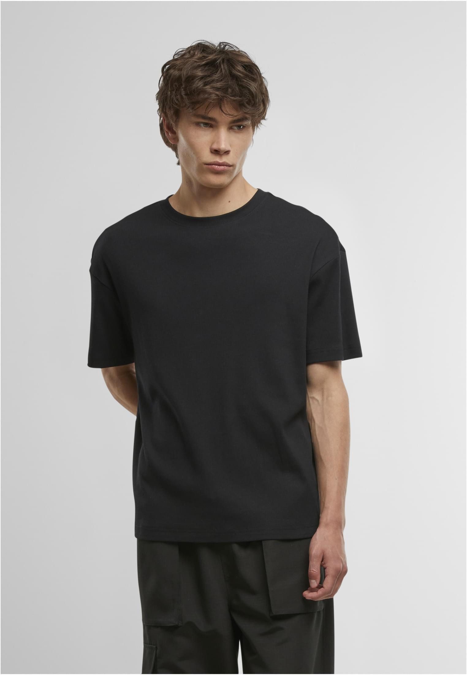 URBAN CLASSICS Rundhalsshirt Herren Rib Shortsleeve T-shirt