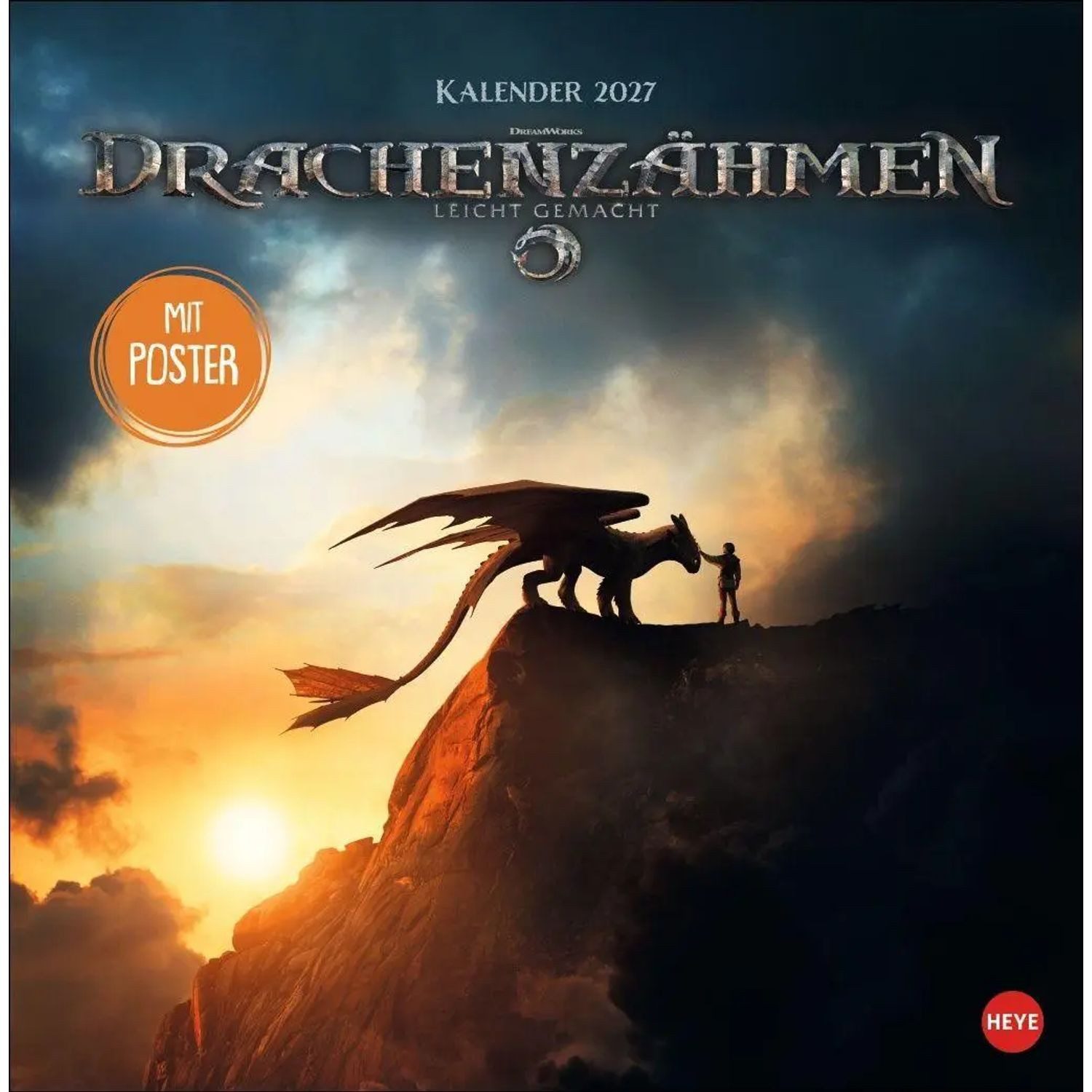 HEYE Wandkalender Drachenzähmen Broschurkalender 2027