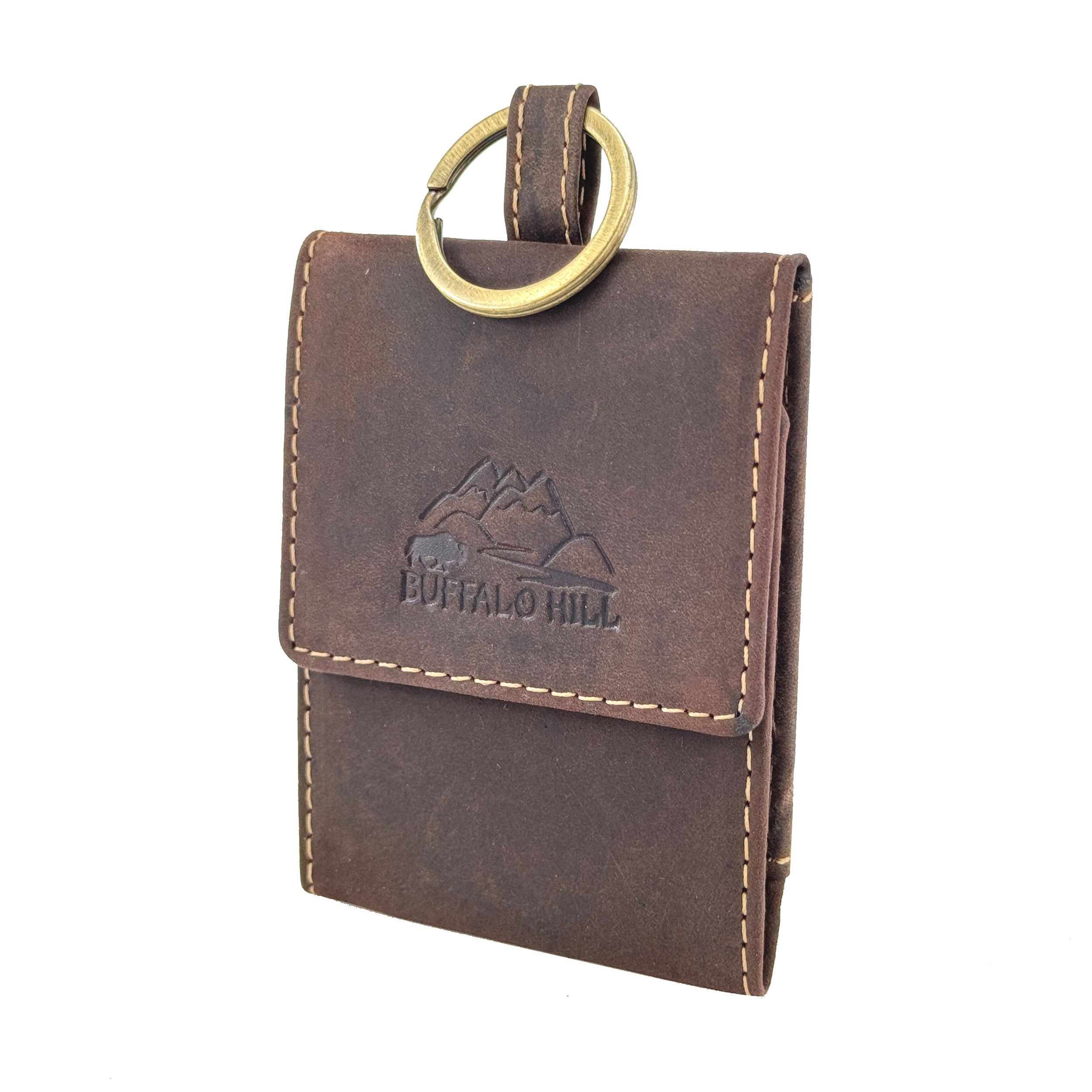 Buffalo Hill Mini Geldbörse Büffelleder Portemonnaie günstig online kaufen