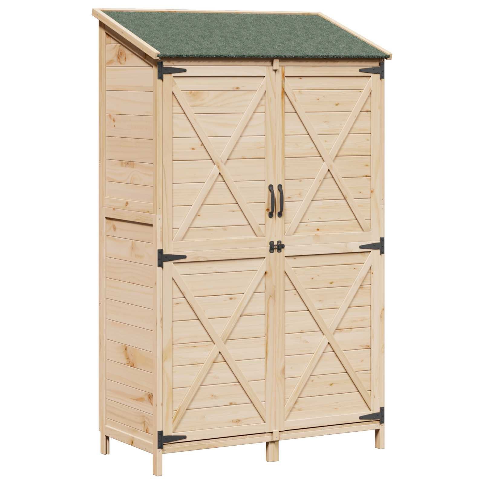 vidaXL Gartenhaus Garten Shed Natur 106 x 56 x 176,5 cm Holzwerkstoff