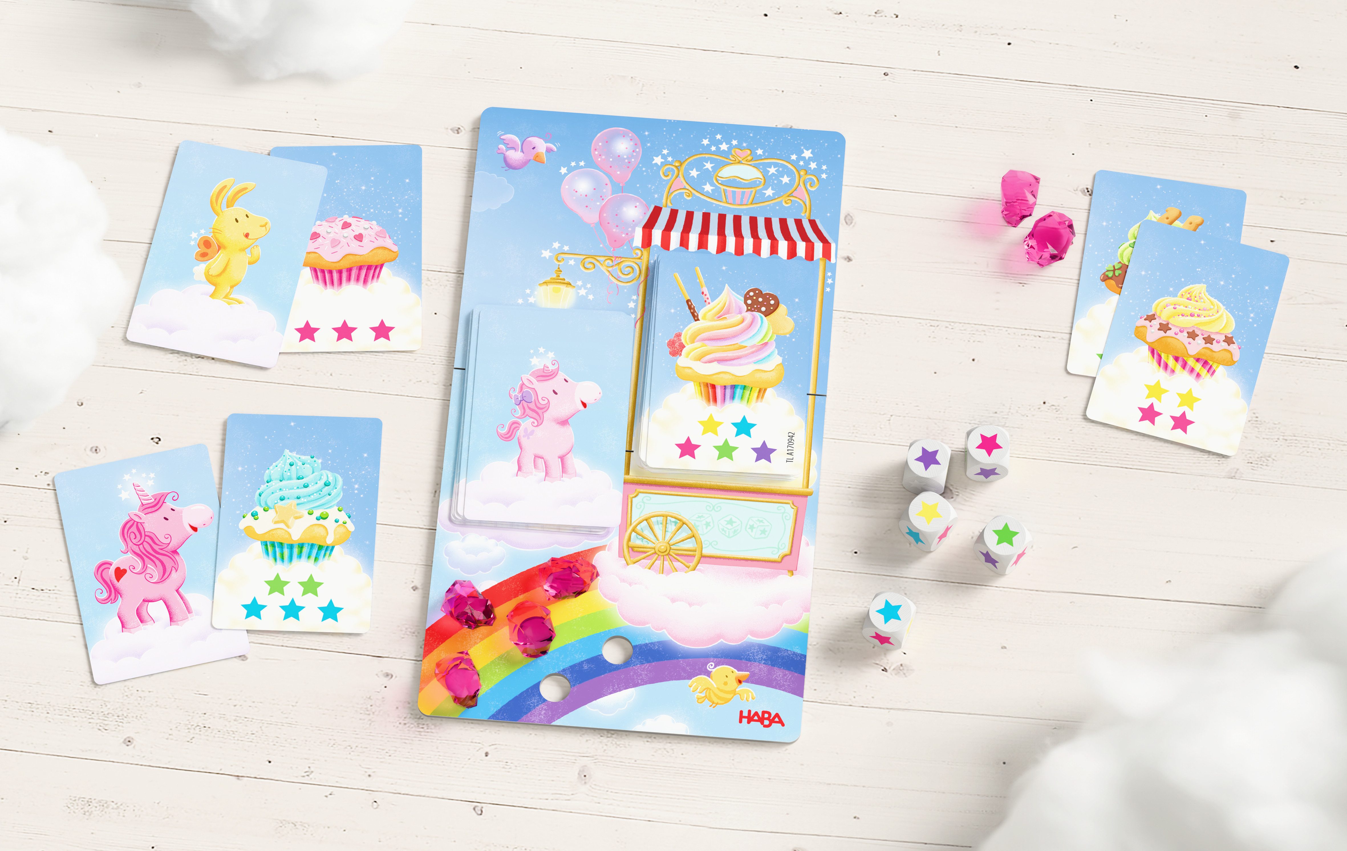Haba Spiel Einhorn Glitzerglück Magischer Würfelspaß, Kinderspiel
