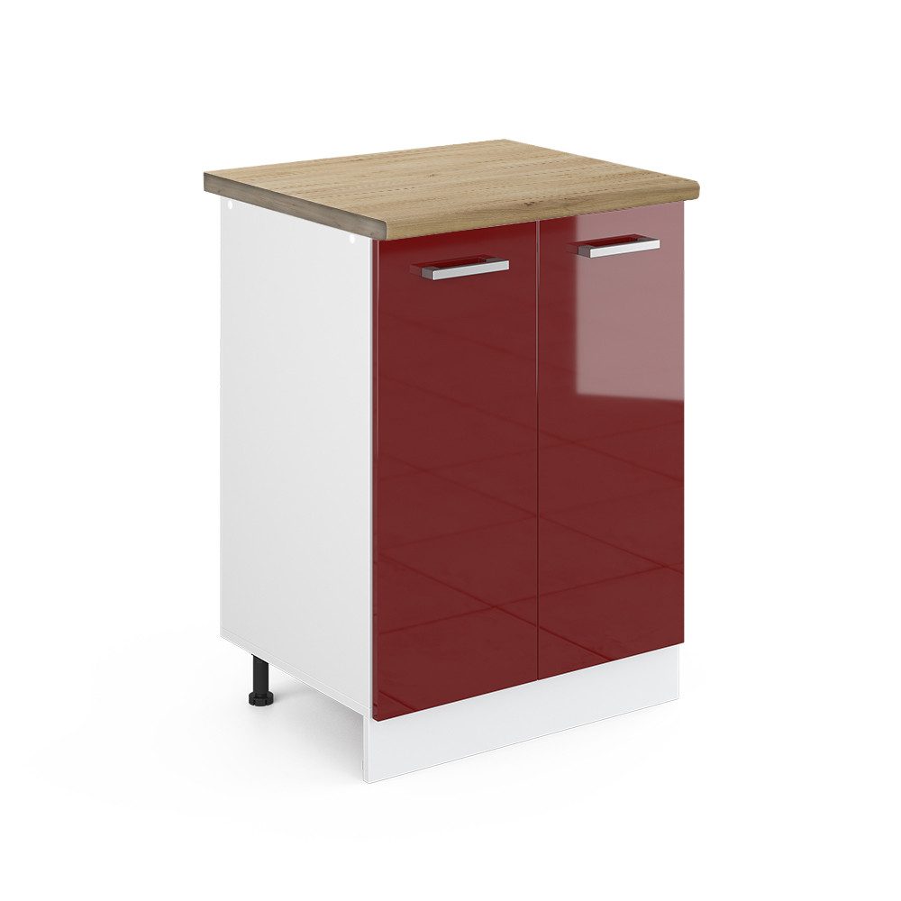 Vicco Unterschrank R-Line, Bordeaux Hochglanz/Weiß, 60 günstig online kaufen