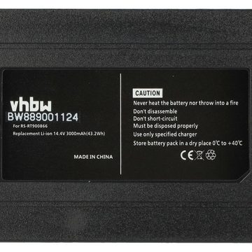vhbw Ersatz für Fakir 3121140 für Staubsauger-Akku Li-Ion 3000 mAh (14,4 V)