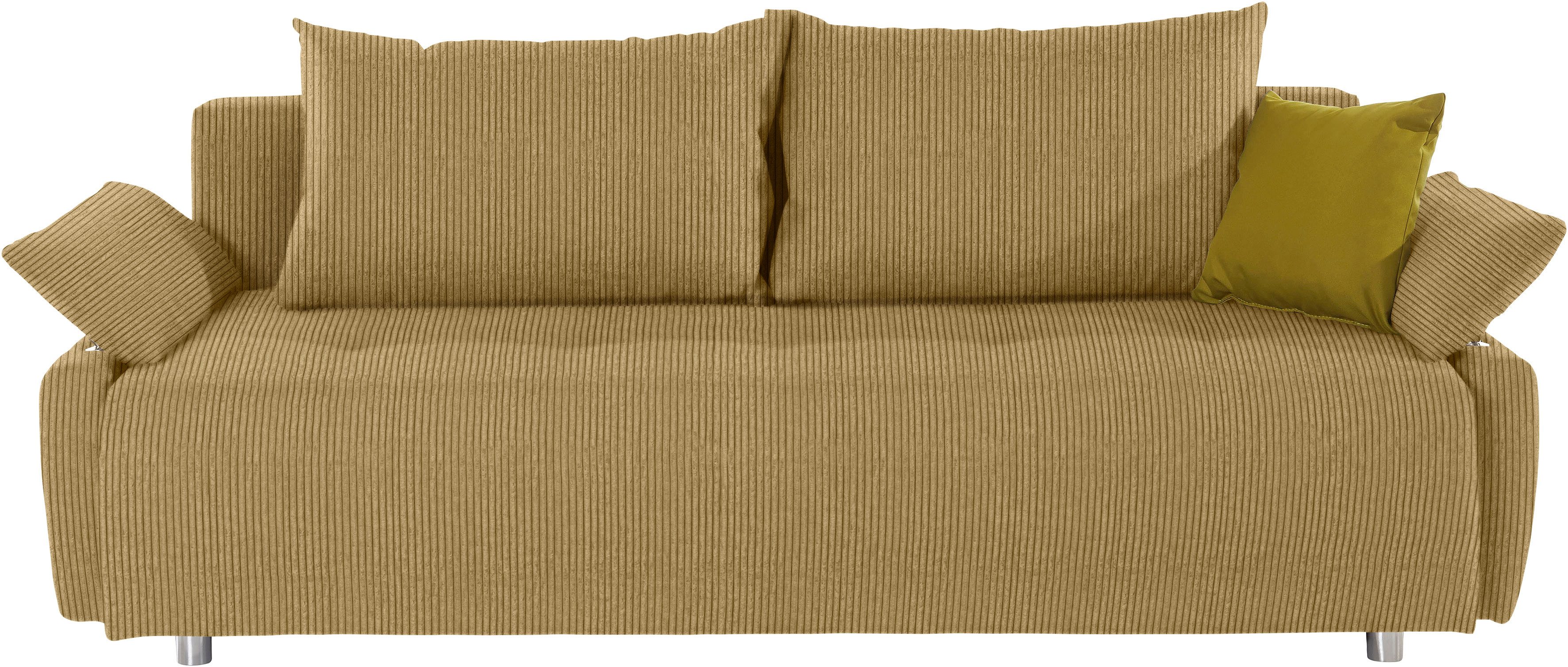 COLLECTION AB Schlafsofa, 3-Sitzer, Funtastic, inkl. Bettfunktion, Bettkasten, Federkern, Frei im Raum stellbar