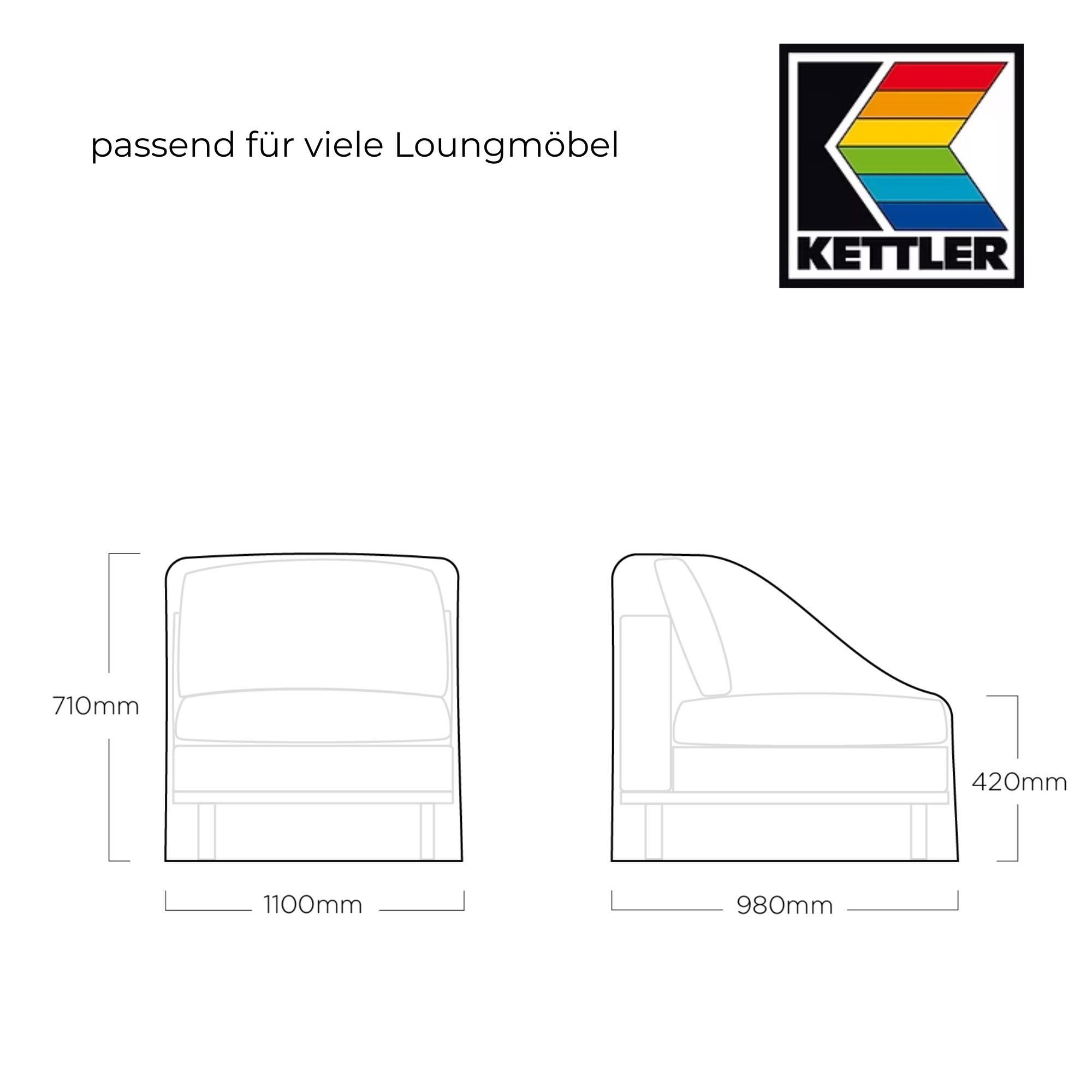 KETTLER Gartenmöbel-Schutzhülle Kettler Abdeckhaube Royal für Gartensessel Sessel 110 x 98 x 71 /