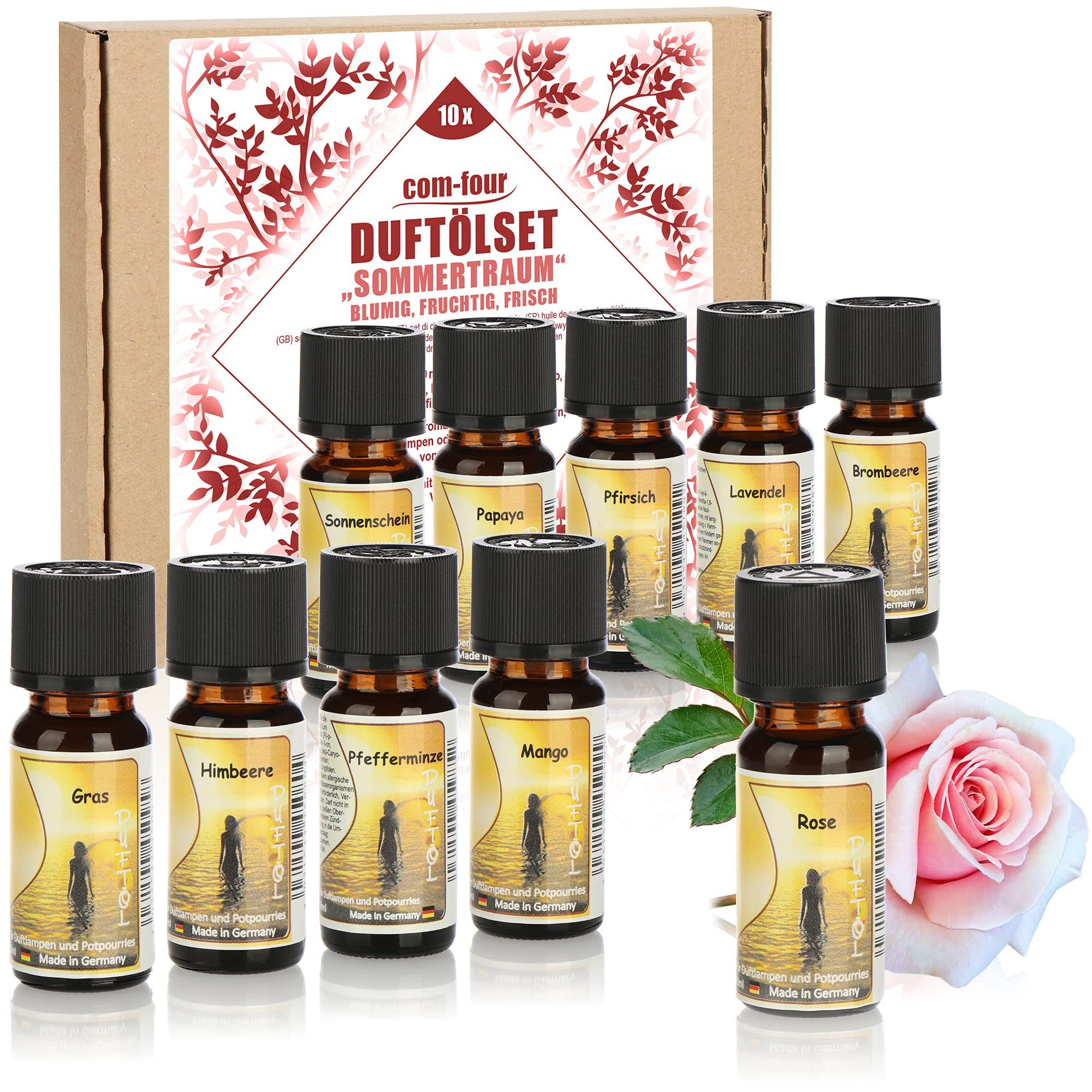com-four Duftöl verschiedene duftende Öle, Raumduft, Duftöl für Aroma-Diffusoren, (10-St)
