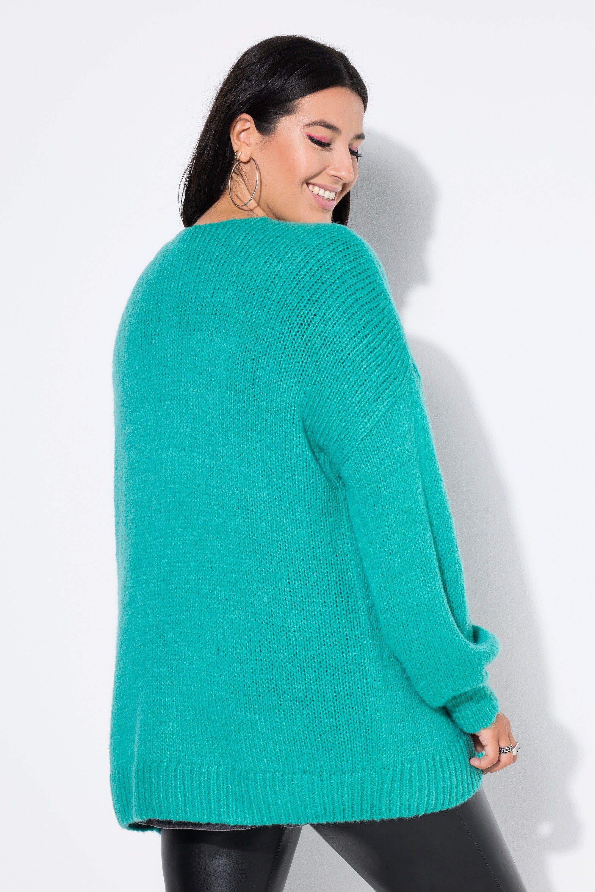 Studio Untold Strickjacke Strickjacke oversized V-Ausschnitt