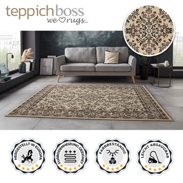 Teppich Kurzflor Orient Teppich Zabul Elfenbein, Teppich Boss, rechteckig, Höhe: 8 mm