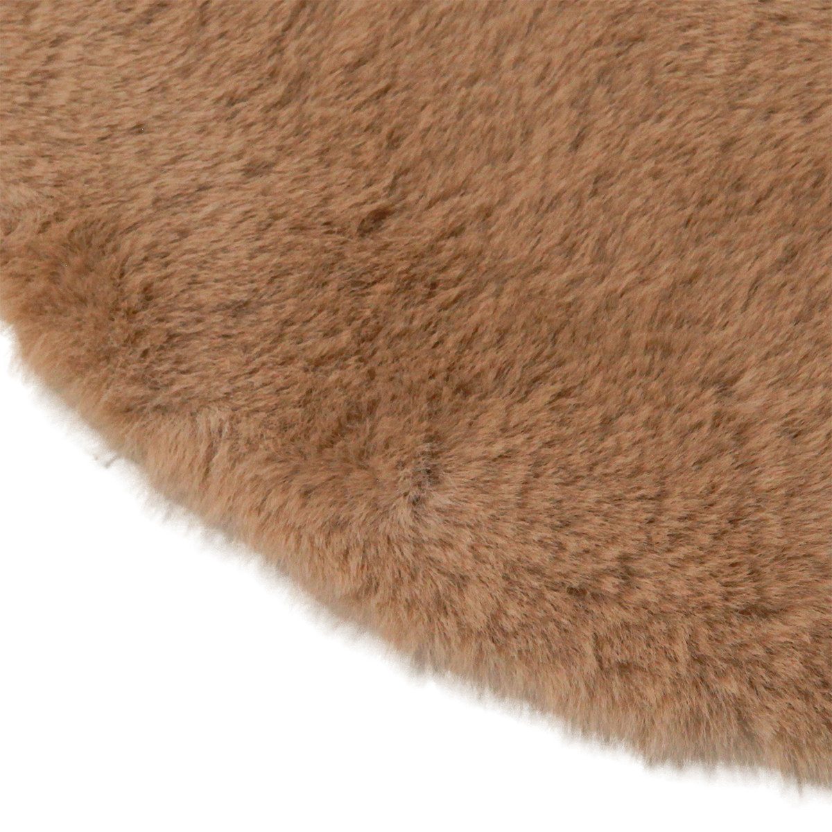 Viana Tischläufer Kunstfell Tischläufer Dekofell Rund Braun Ø38cm Kunstfell günstig online kaufen