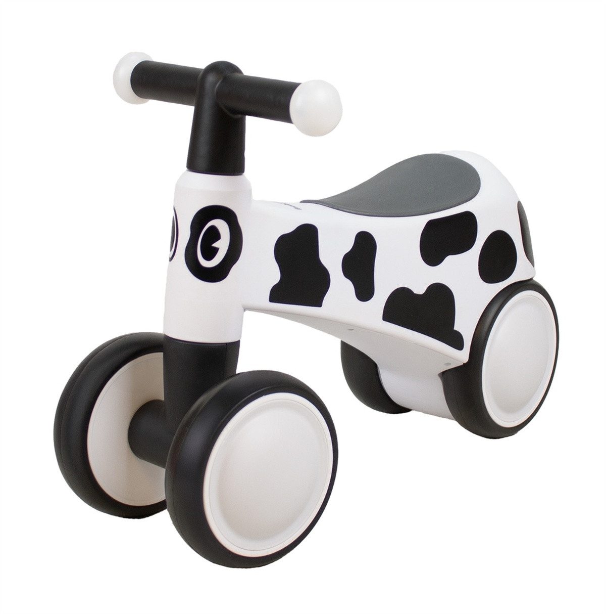 Babytrold Laufrad Grethe Giraffe Kinderlaufrad mit 4 Rädern und ergonimischen LED-Lenker, Leicht, stabil, sicher, kindgerecht, motorikfördernd