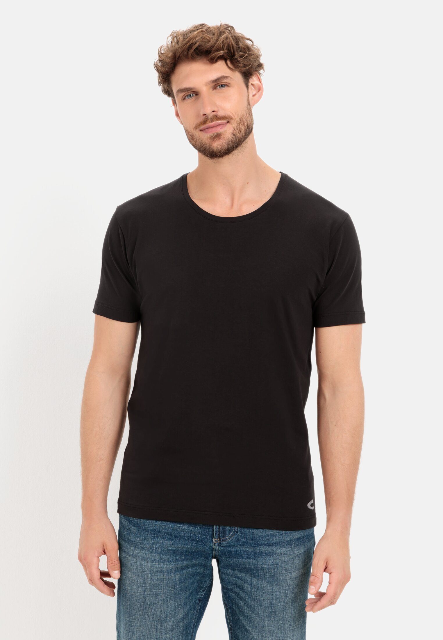 camel active Unterziehshirt im 3er-Pack Kurzarm Rundhals (Set, 3-St., Unter günstig online kaufen