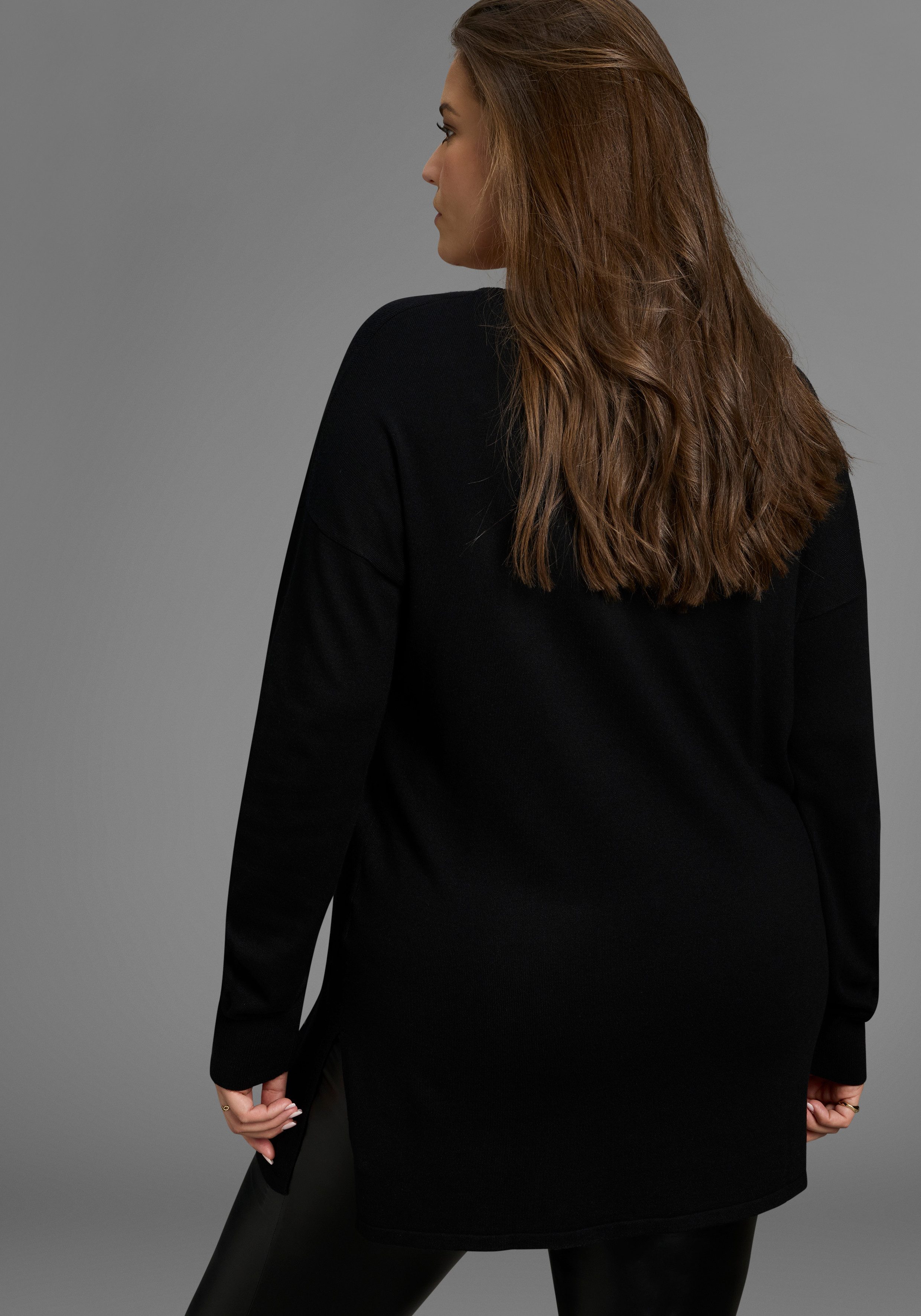 Laura Scott CURVE Longpullover aus fließendem günstig online kaufen