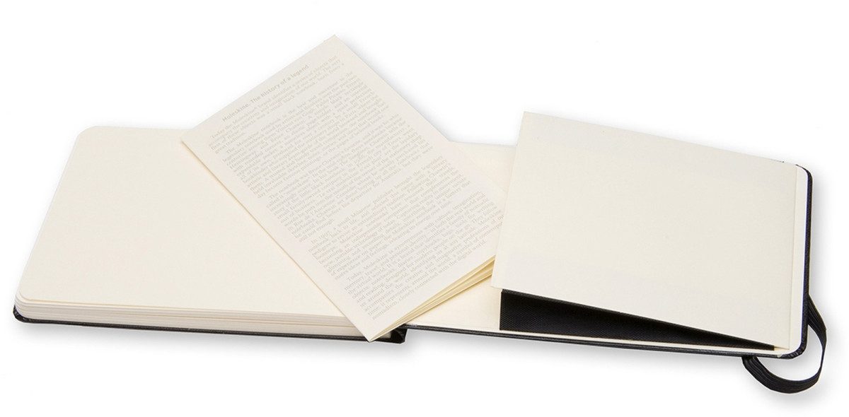 MOLESKINE Notizbuch Notizbuch Aquarellpapier Pocket A6 200g/qm 30 Blatt Hardcover schwarz