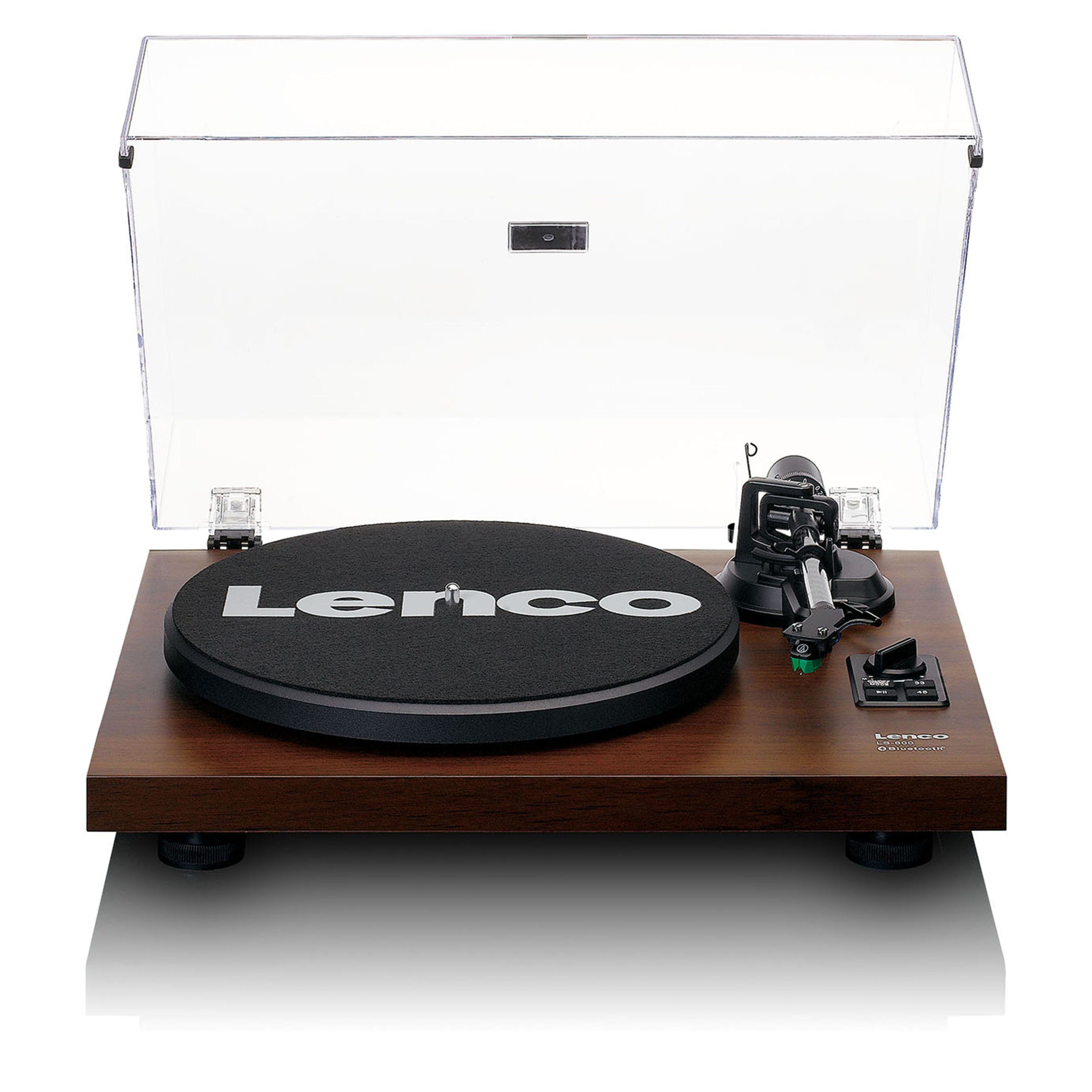 Lenco LS-600WA Plattenspieler (Riemenantrieb, Bluetooth, Bluetooth®, 33/45RPM inkl. 2x 30WRMS-Lautsprecher in Walnussholz) – Bild 4 von 5