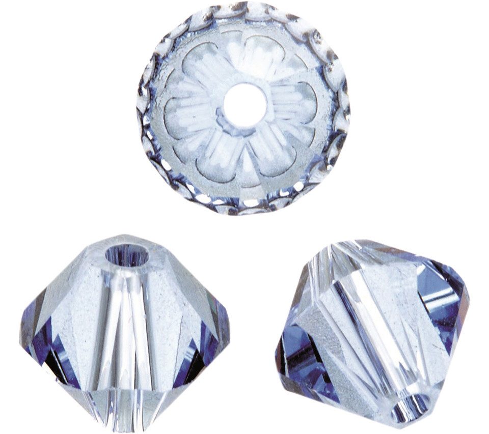 Glorex Bastelperlen Glorex Schliffspitz Perlen 4 mm 25 Stück Swaroski