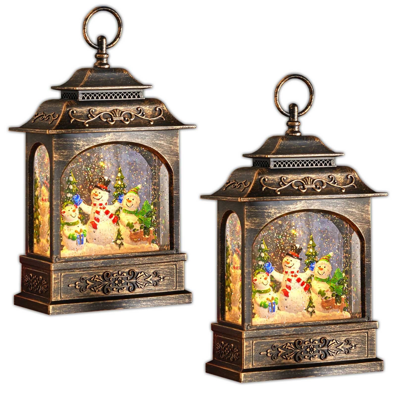 HAC24 Weihnachtsfigur LED Aquarium-Laterne Schneemänner Weihnachtslaterne W günstig online kaufen