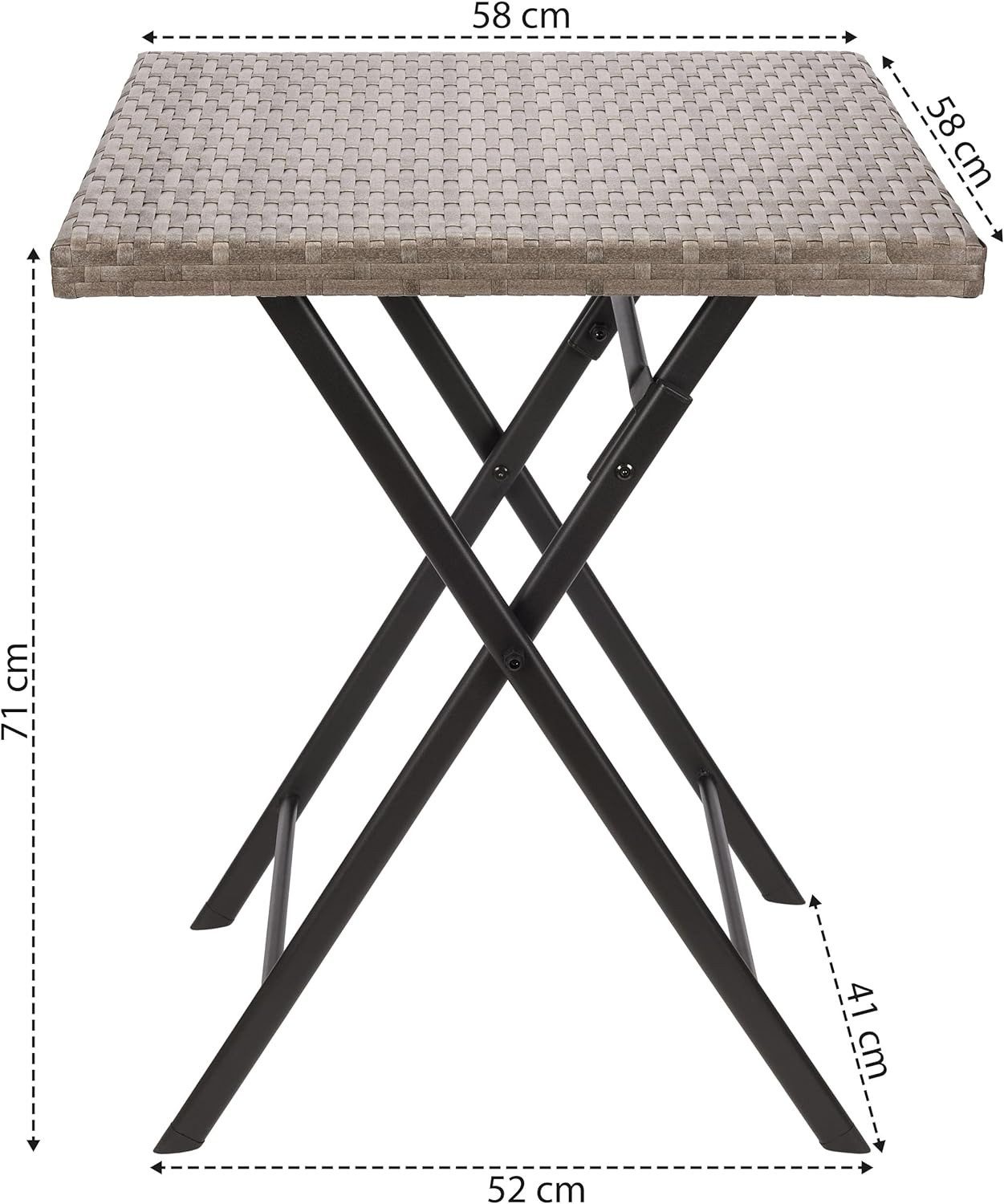 BRUBAKER Gartentisch Toskana - 58 x günstig online kaufen