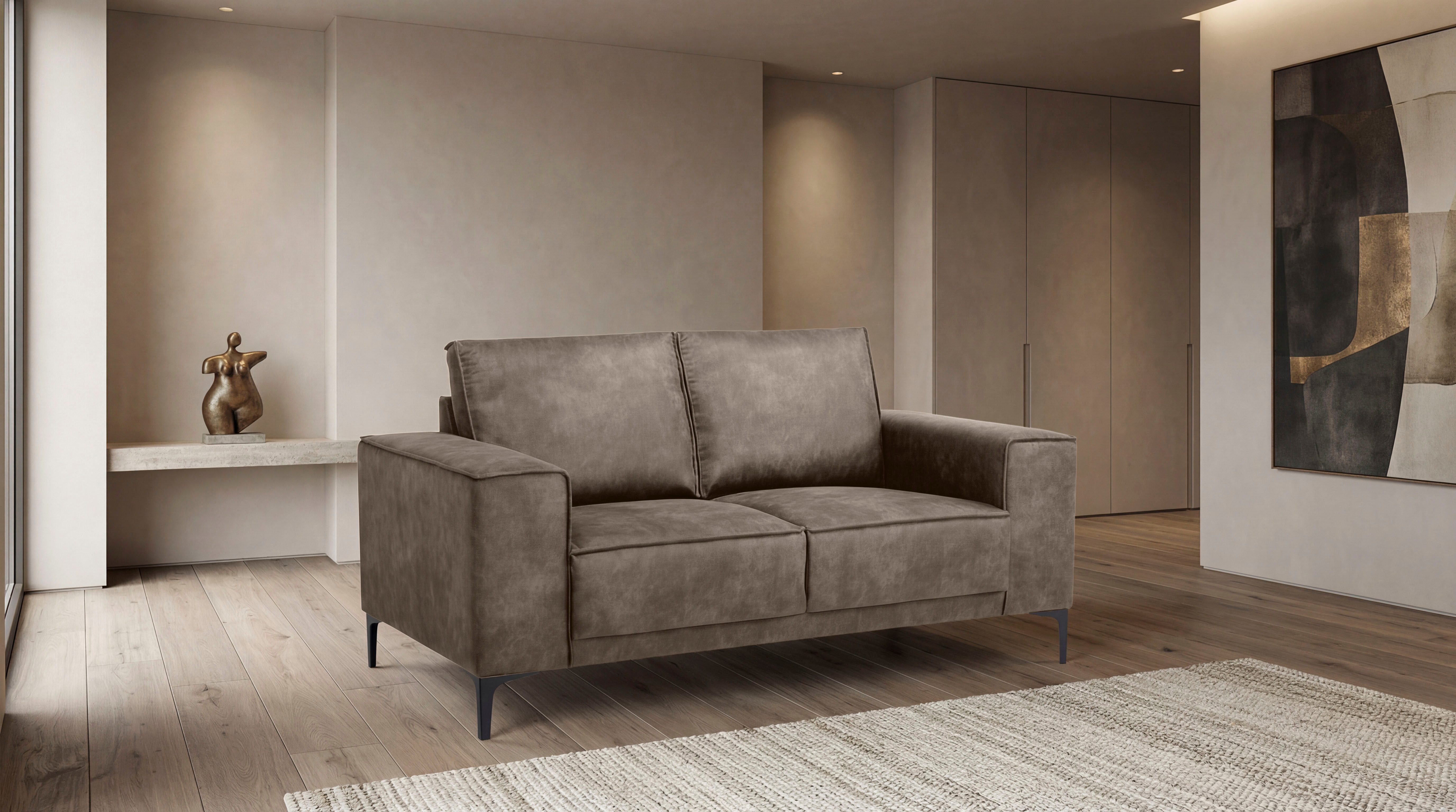 OTTO home 2-Sitzer OLAND Luxus-Microfaser, Sofa, B: 164 cm, Skandi-Design