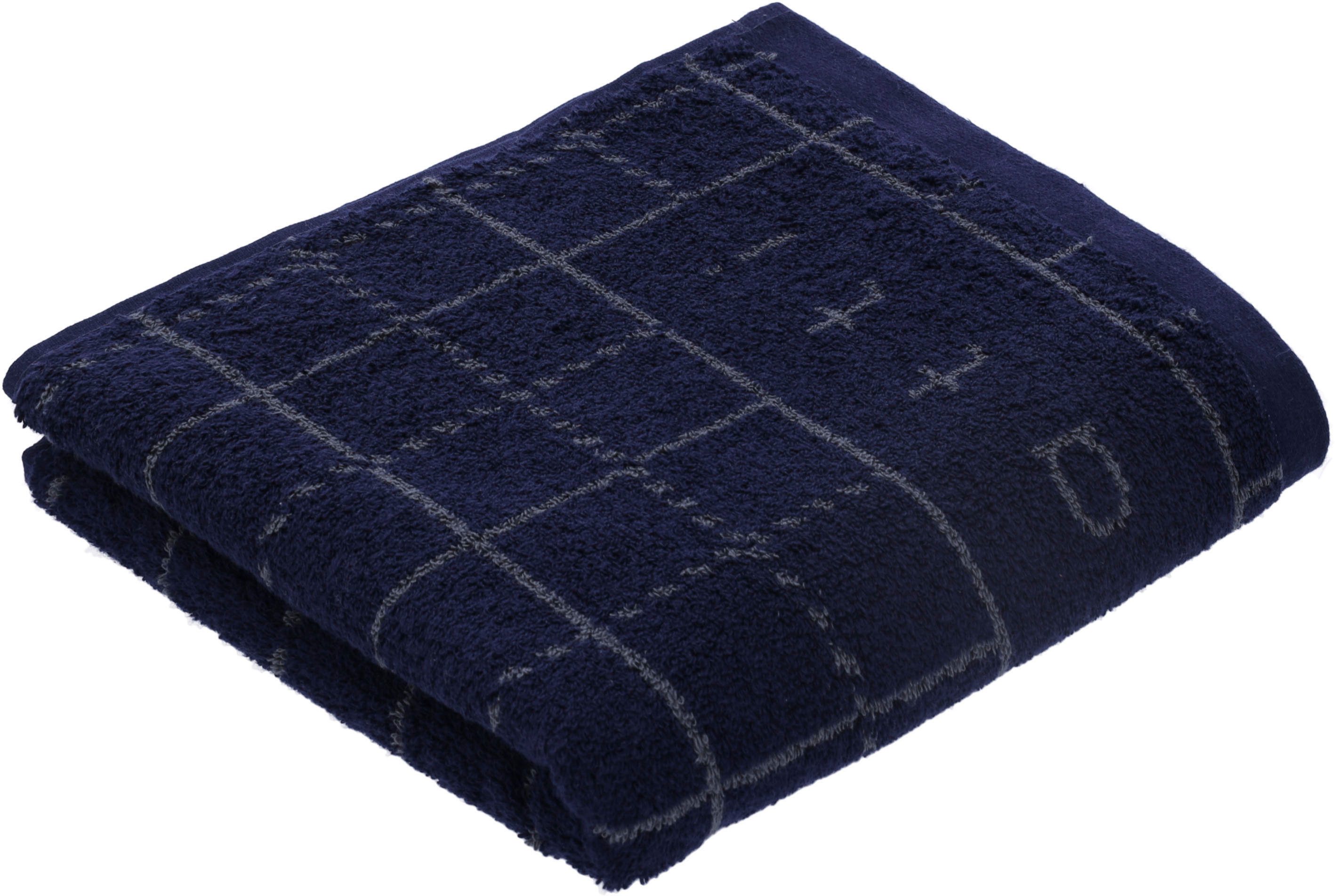 bugatti Handtuch Perezzi, Walkfrottier (2-St), Jacquard in smartem Karolook