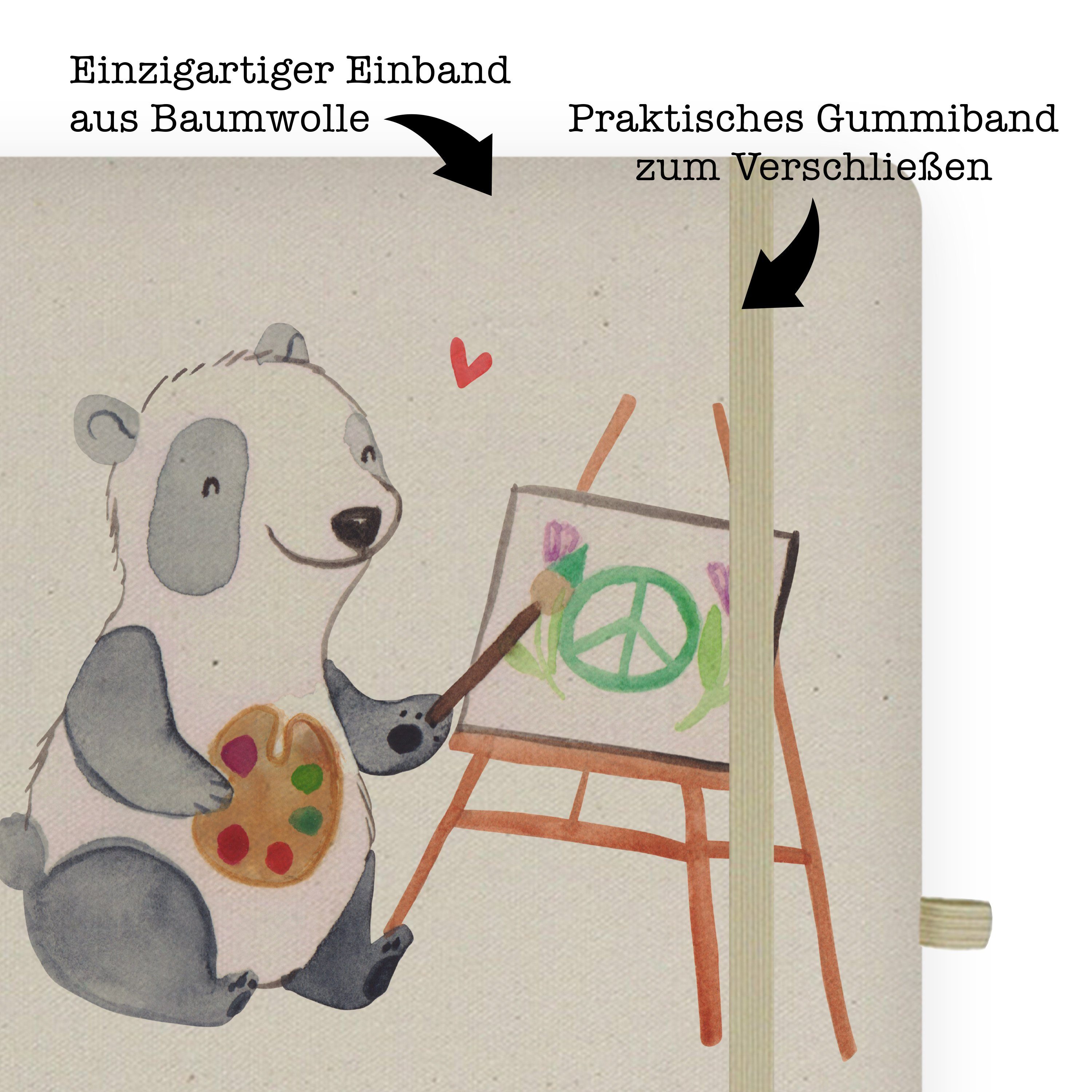 Mrs. Künstler Journal, Panda Notize Mrs. & Mr. Notizbuch - Transparent & Jubiläum, Panda Mr. - mit Herz Geschenk,