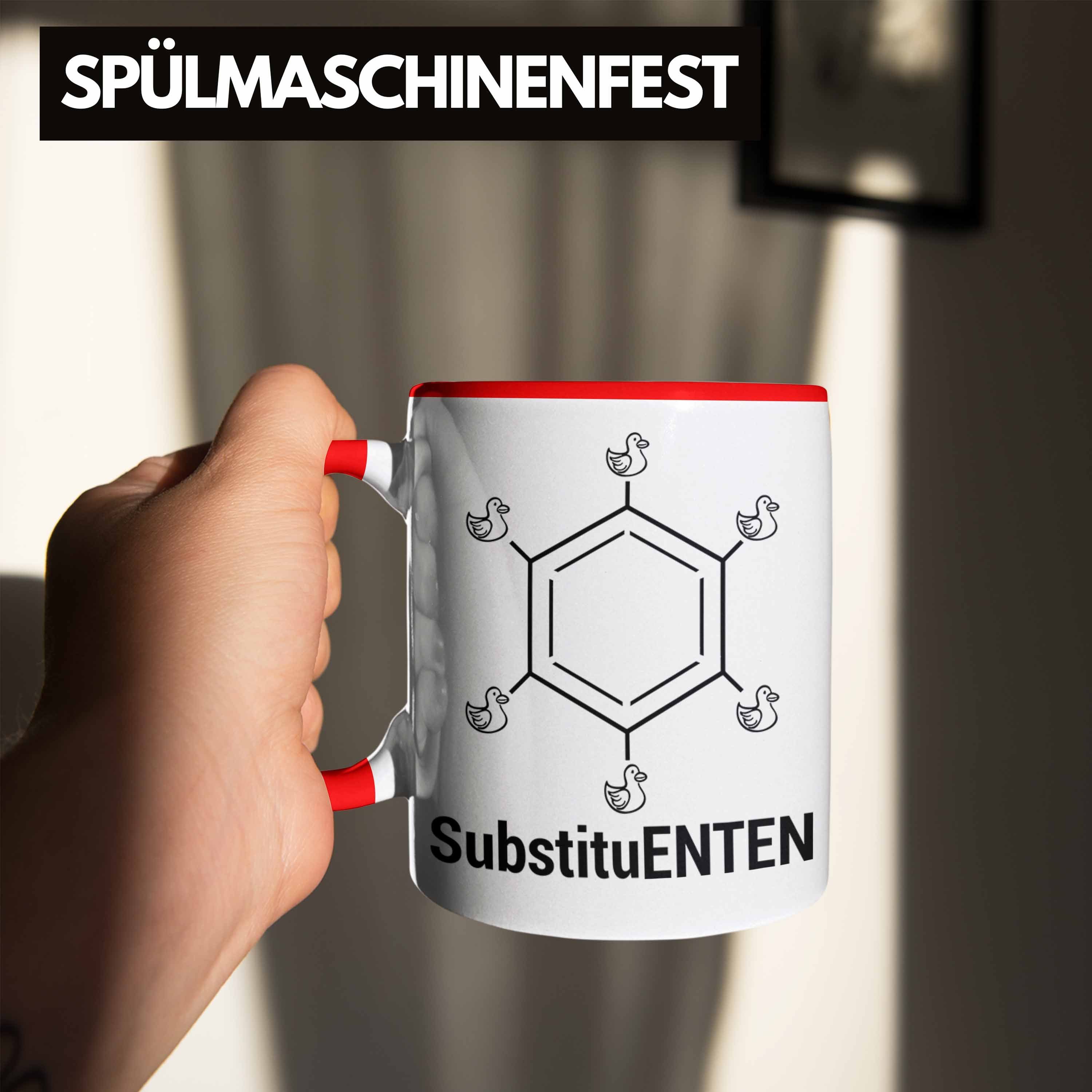 Kaffee Ente Chemie Rot SubstituENTEN Tasse Tasse Chemie Chemiker Trendation Witz Organische