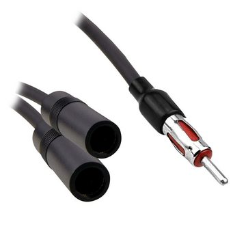 Bolwins Q45 Y-Adapter Antenne Verteiler Kabel DIN ISO Stecke auf 2x DIN Buchse Elektro-Kabel