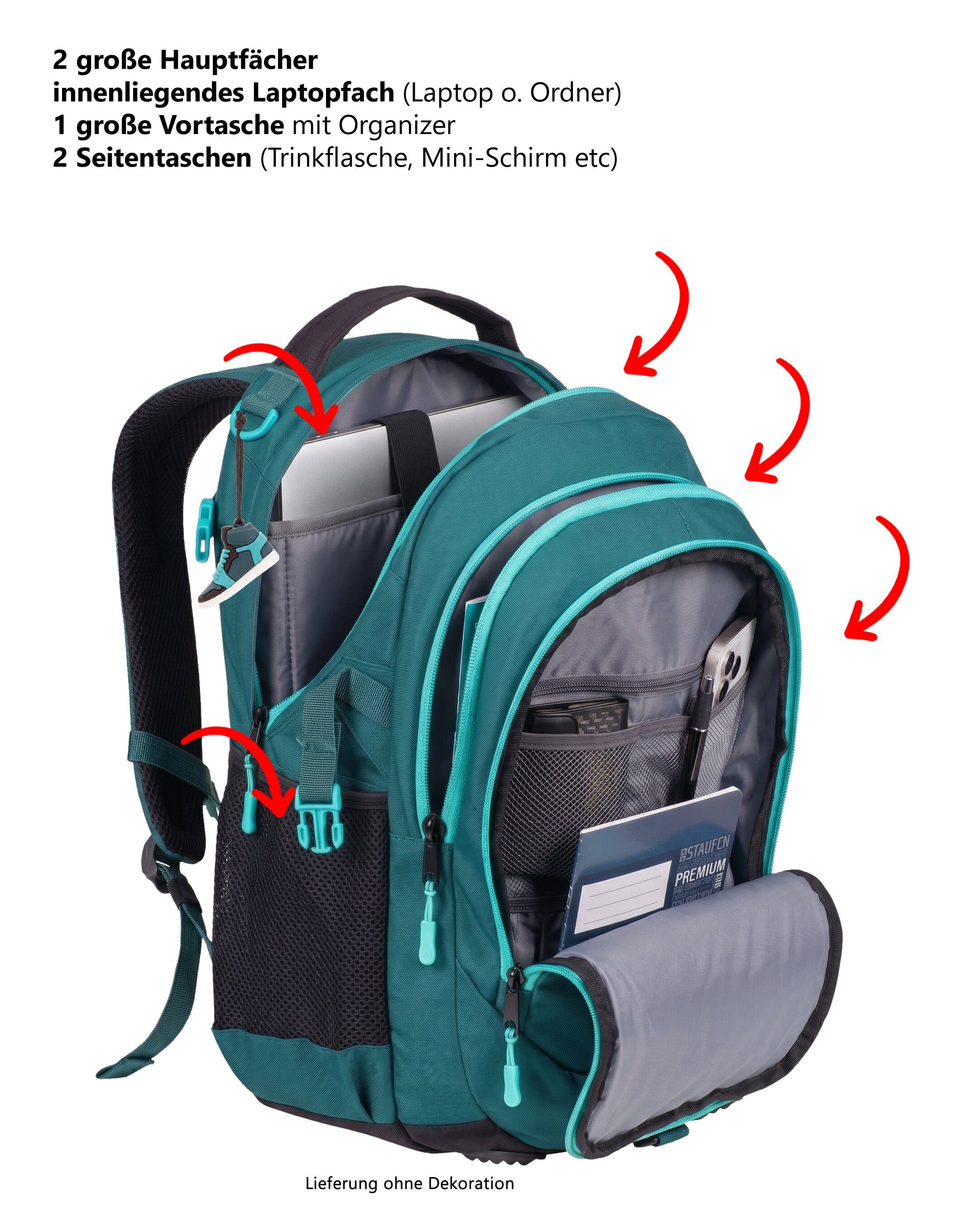 ELEPHANT Schulrucksack Hero Signature Schultasche, Rucksack, Schulmappe – Bild 5 von 5