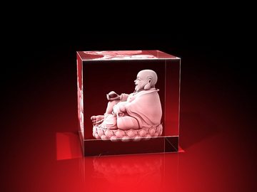 GLASFOTO.COM Buddhafigur lachender Buddha - Würfel