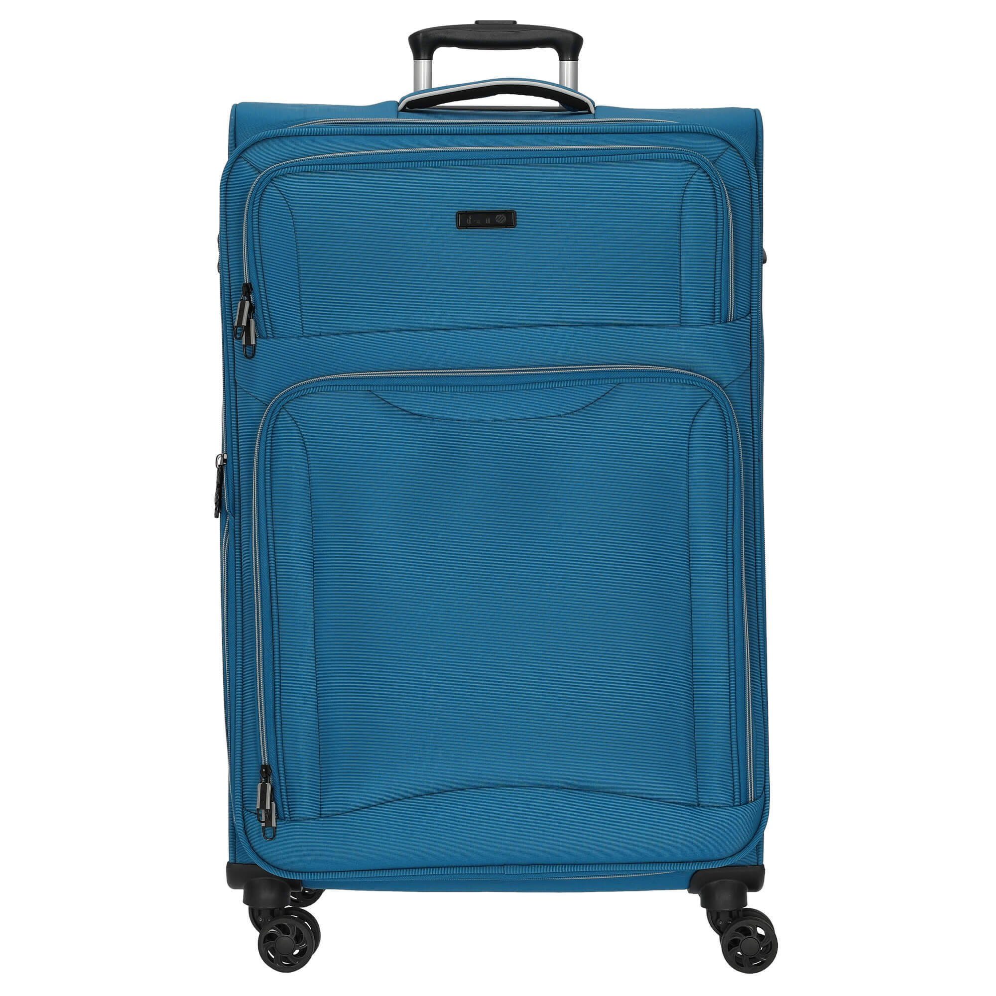 D&N Trolley Travel Line 9204 - 4-Rollen-Trolley L 76 cm, 4 Rollen blau