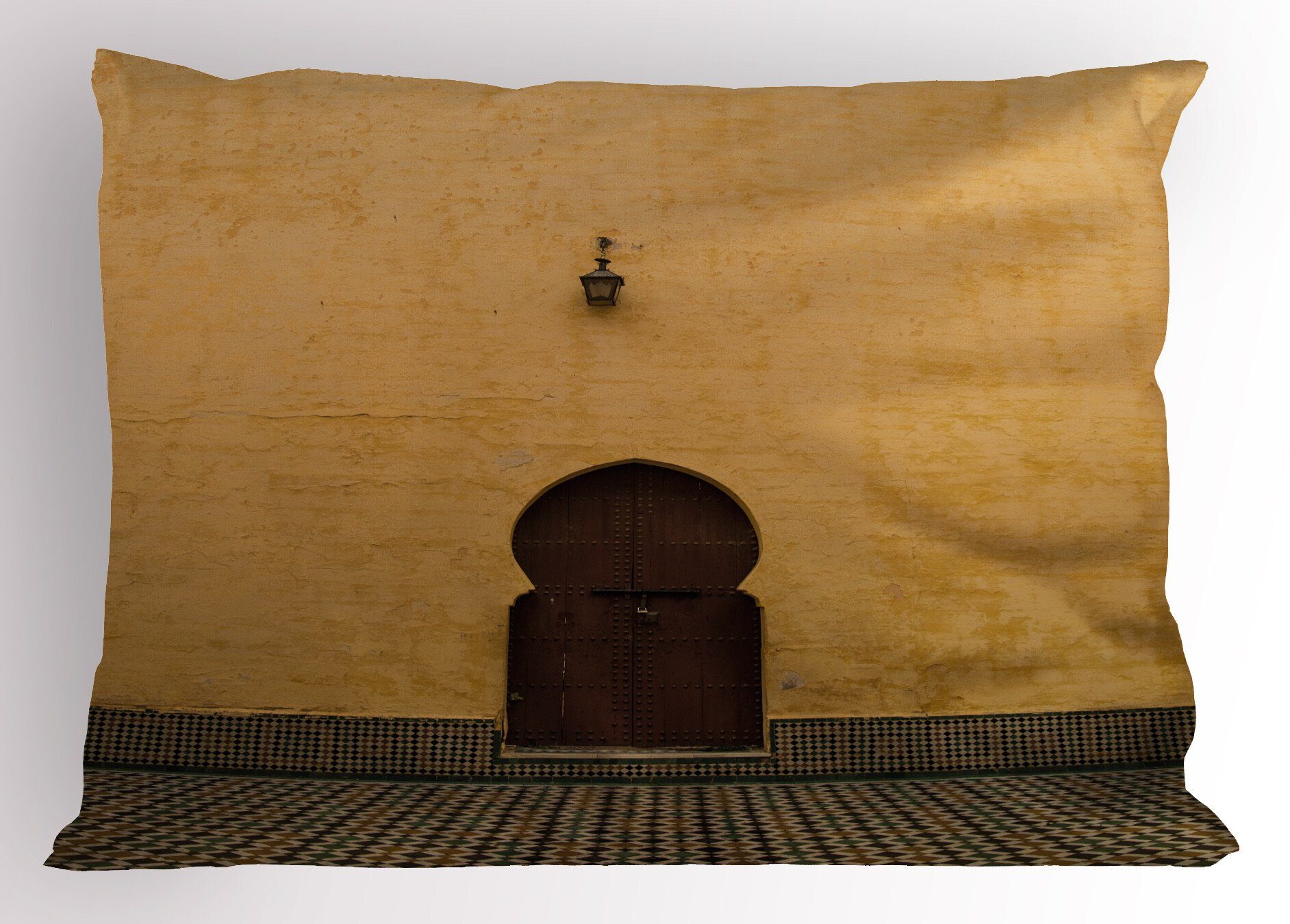 Kissenbezüge Dekorativer Standard King Size Gedruckter Kissenbezug, Abakuhaus (1 Stück), Die Architektur Oriental Design Tür