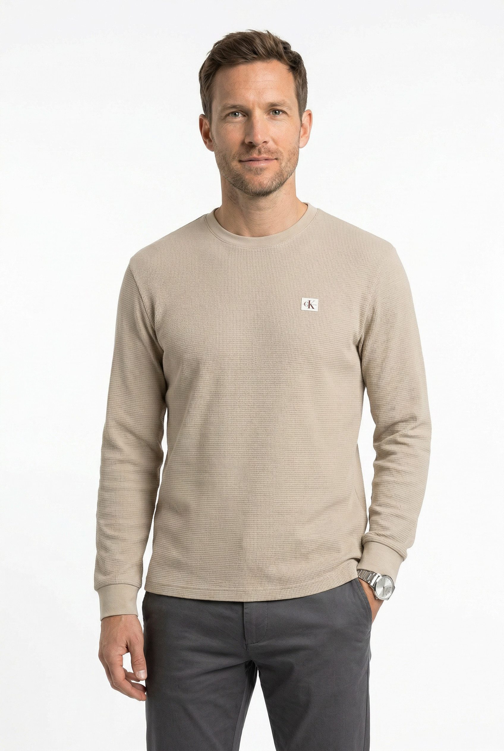 Calvin Klein Jeans Langarmshirt Mit Rundhalsausschnitt