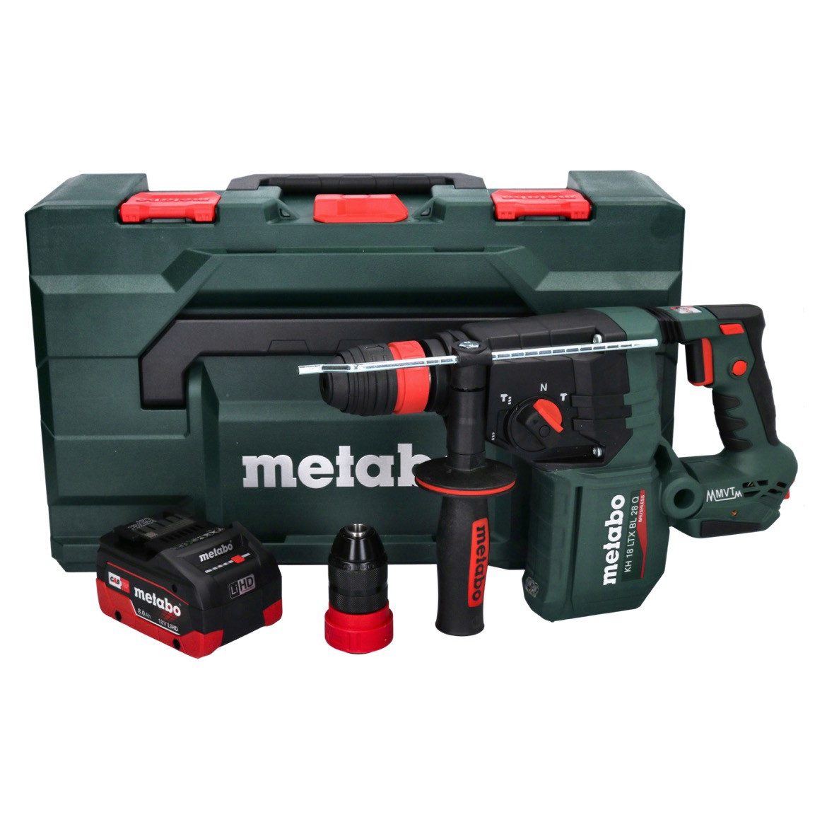 metabo Akku-Bohrhammer KH 18 LTX BL 28 Q Akku Bohrhammer 18 V 3 J SDS plus Brushless + 1x