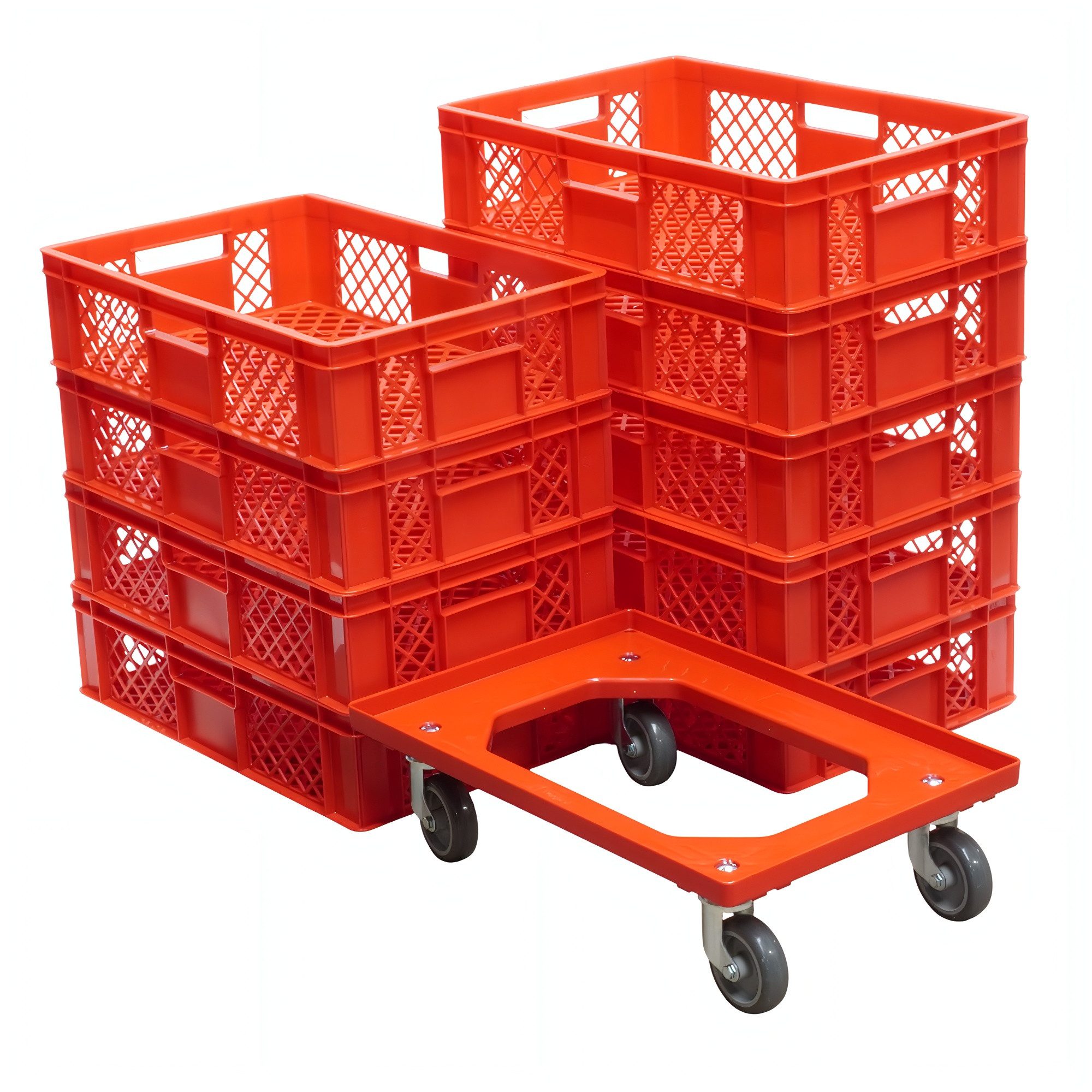 Logiplast Stapelbox 9 Stück Bäckerkisten / Brotkisten 600 x 400 x 150 mm und 1 Stück Trans