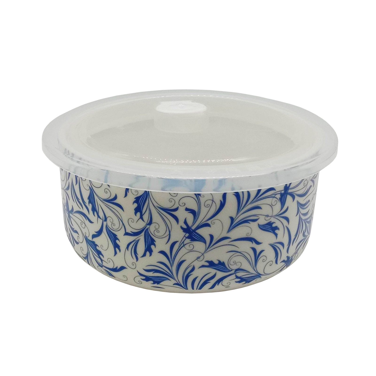 Neuetischkultur Schüssel Schüssel rund 0,9 Liter Keramik gemustert, Keramik, (Stück, 1-tlg), Mikrowellendose Frischhaltedose