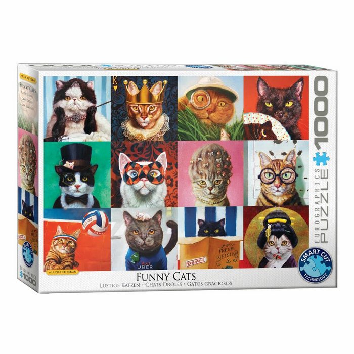 EUROGRAPHICS Puzzle Lustige Katzen 1000 Puzzleteile