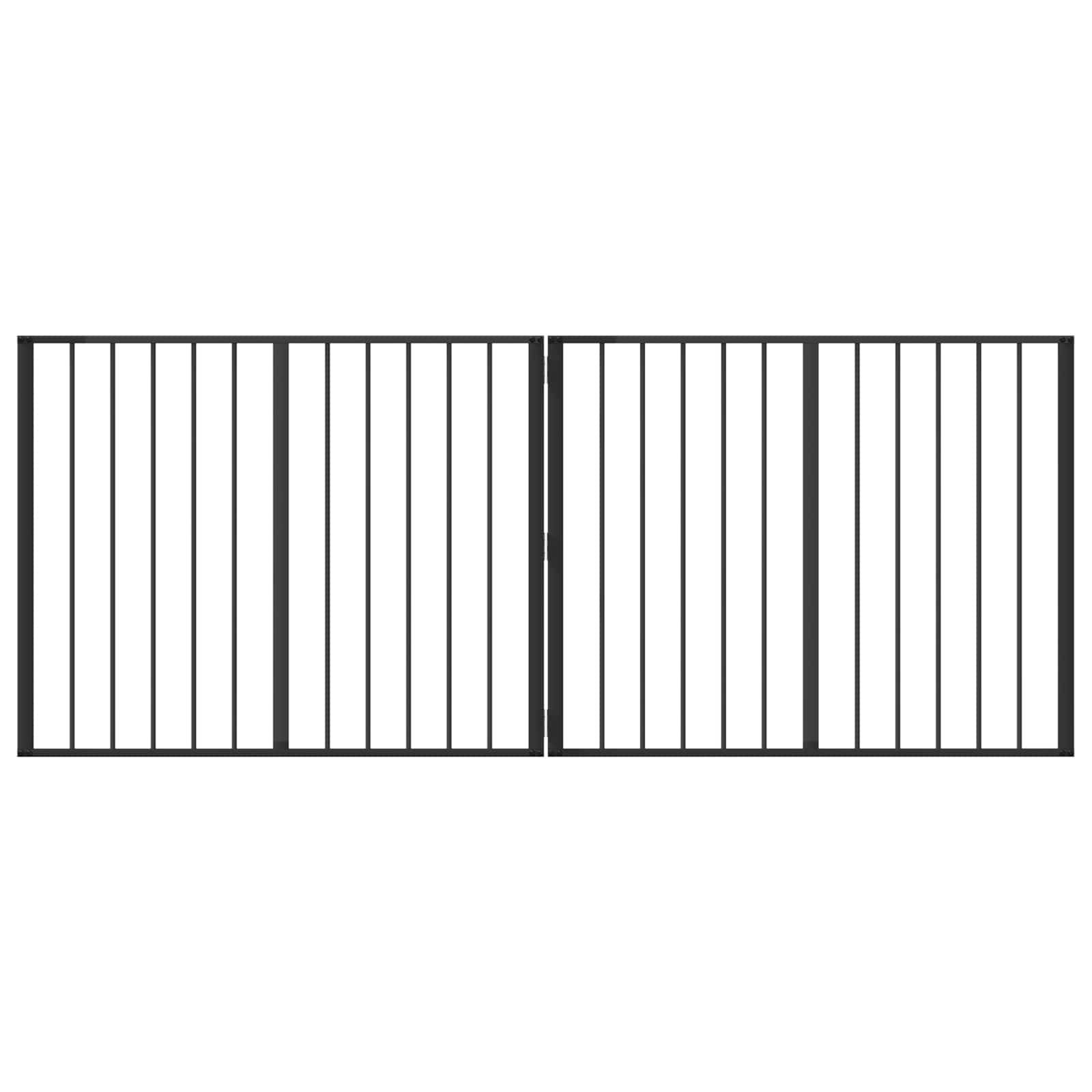 vidaXL Hundezwinger 100 x 80 cm Hunde Absperrgitter Faltbar 2er Set Schwarz 100x80 cm Verz
