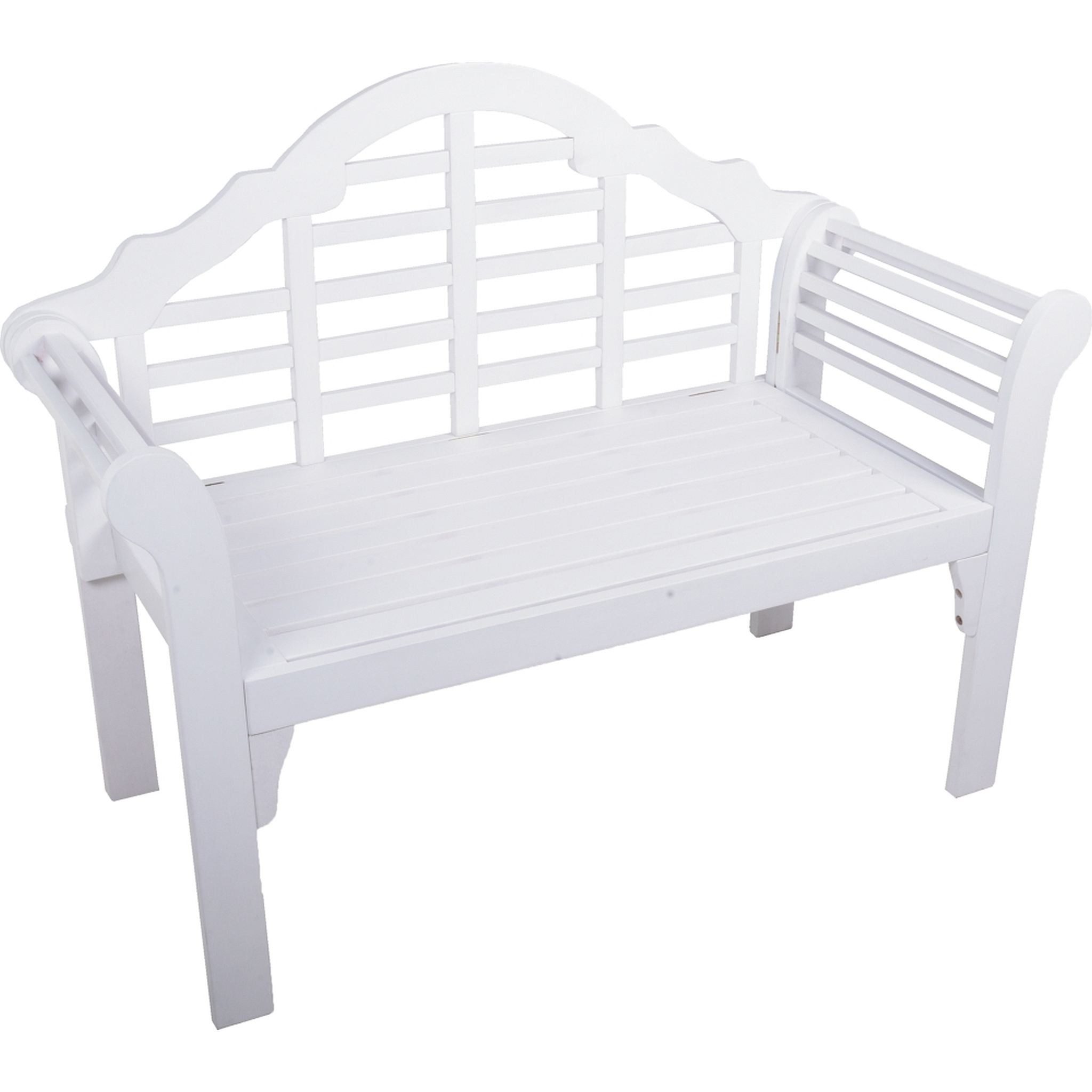 Home4Living Gartenbank Holzbank Sitzbank Eukalyptus Bank white washed, klappbar FSC, Dekorativ, white washed