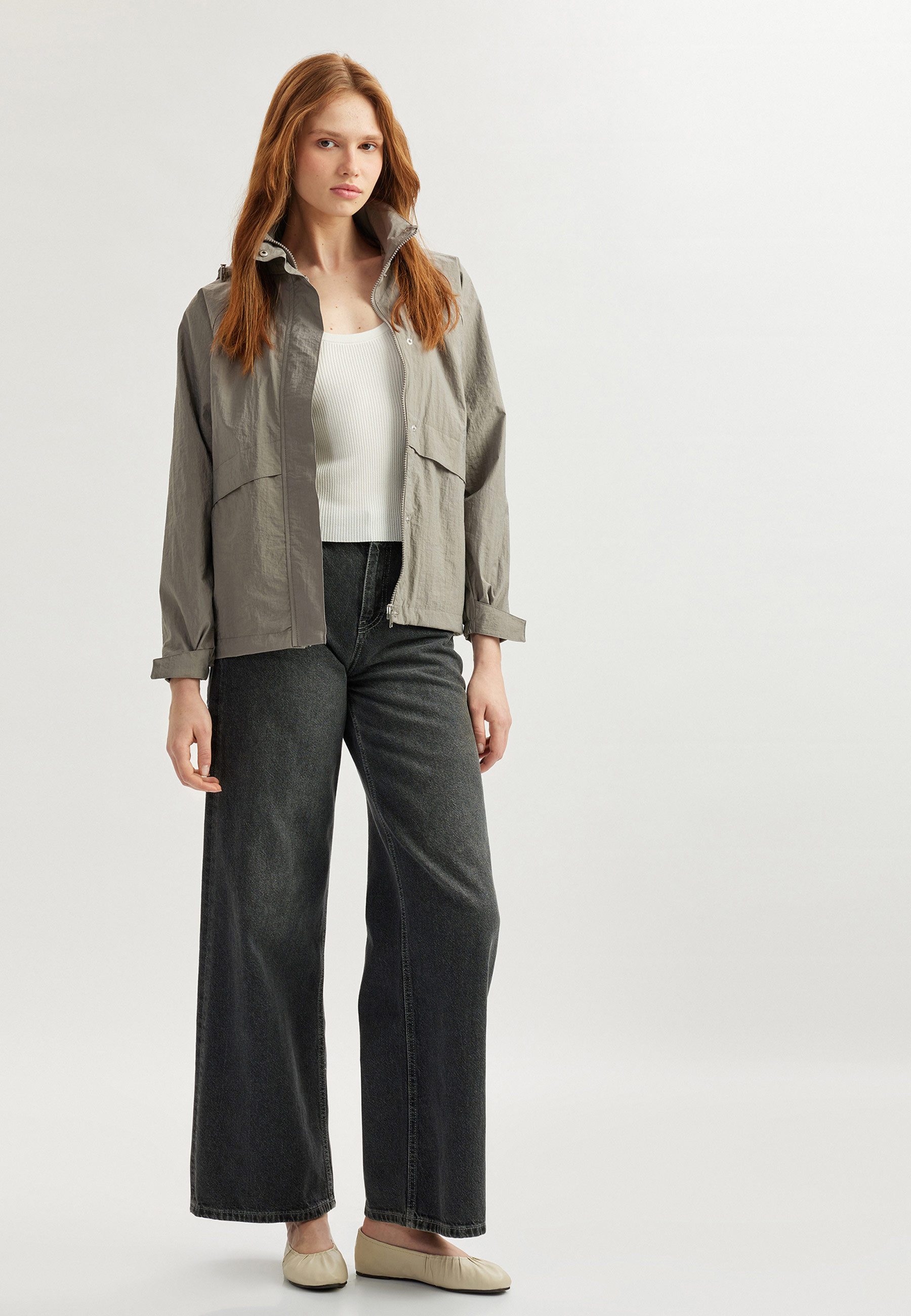 Koton Trenchcoat Relax Mit Reißverschlussdetail Trenchcoat