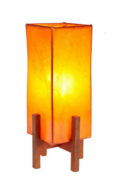 Marrakesch Orient & Mediterran Interior Stehlampe Lederlampe Janka 30cm mit dunkelbraunem Gestell