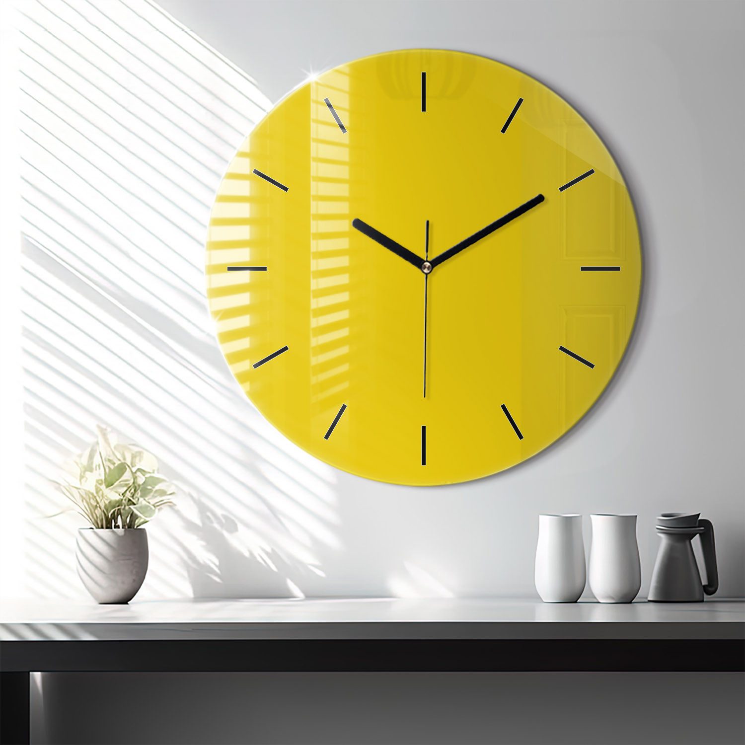 Tulup Wanduhr Wanduhr Glasrunde Uhr Moderne günstig online kaufen