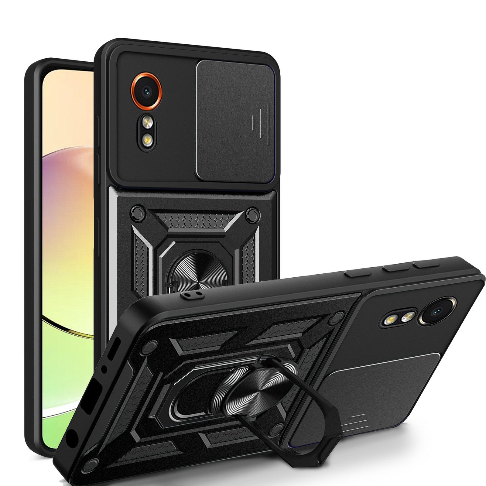 betterfon Handyhülle Outdoor Panzer Hülle für Samsung Galaxy Xcover 7 mit Kameraschutz, Panzerhülle Stoßfeste Hybrid-Hülle mit Ringhalter Smartstand-Funktion