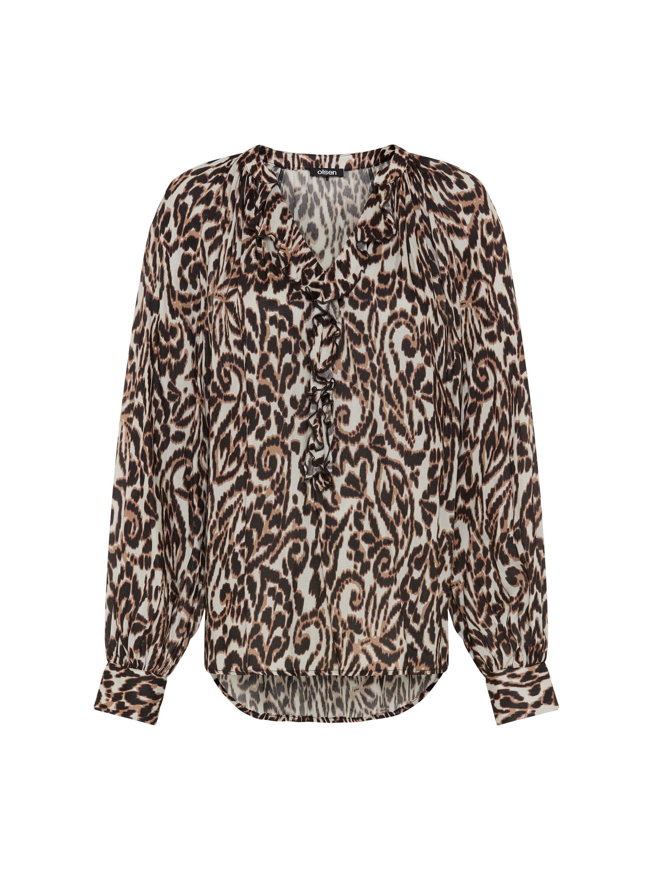 Olsen Tunikashirt mit Allover-Dessin und Tunikaausschnitt